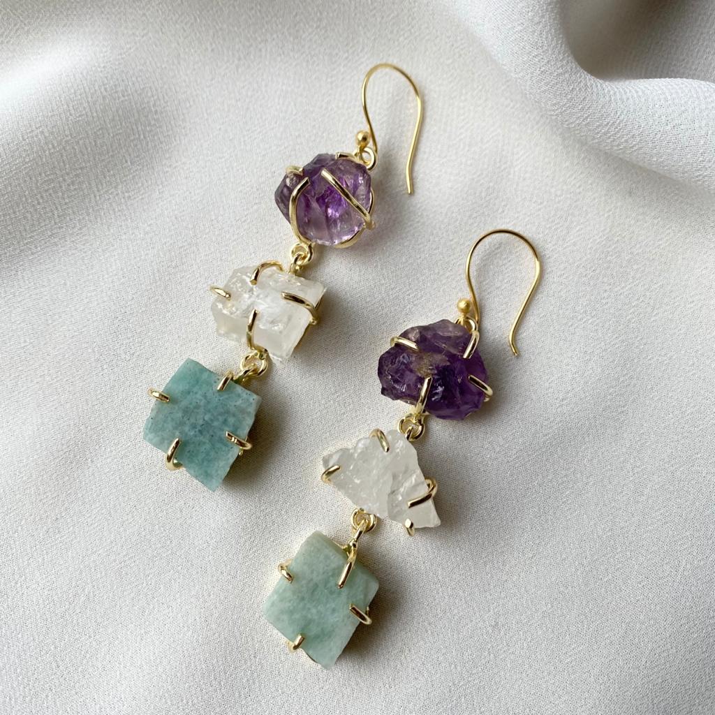 Minerva Raw Stone Ear Drops (Premium) - Image 18