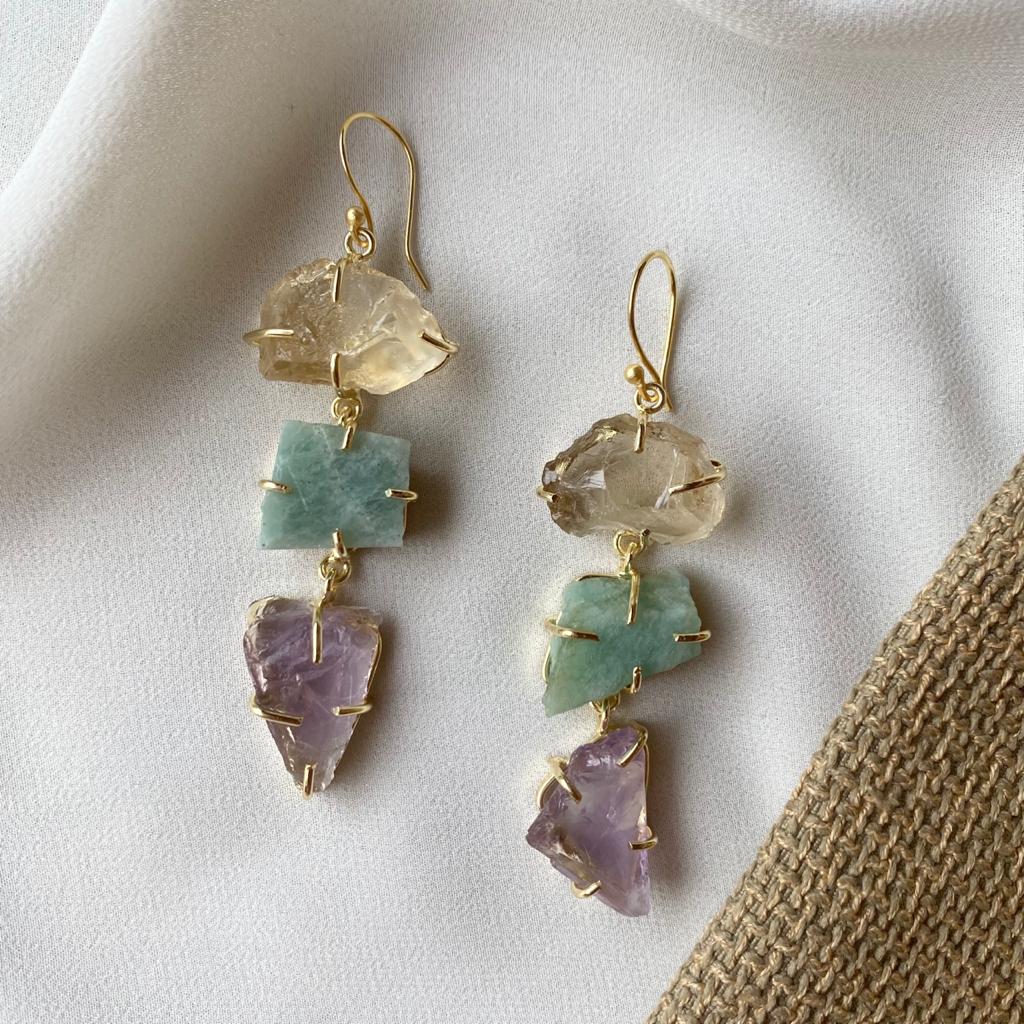 Minerva Raw Stone Ear Drops (Premium) - Image 19