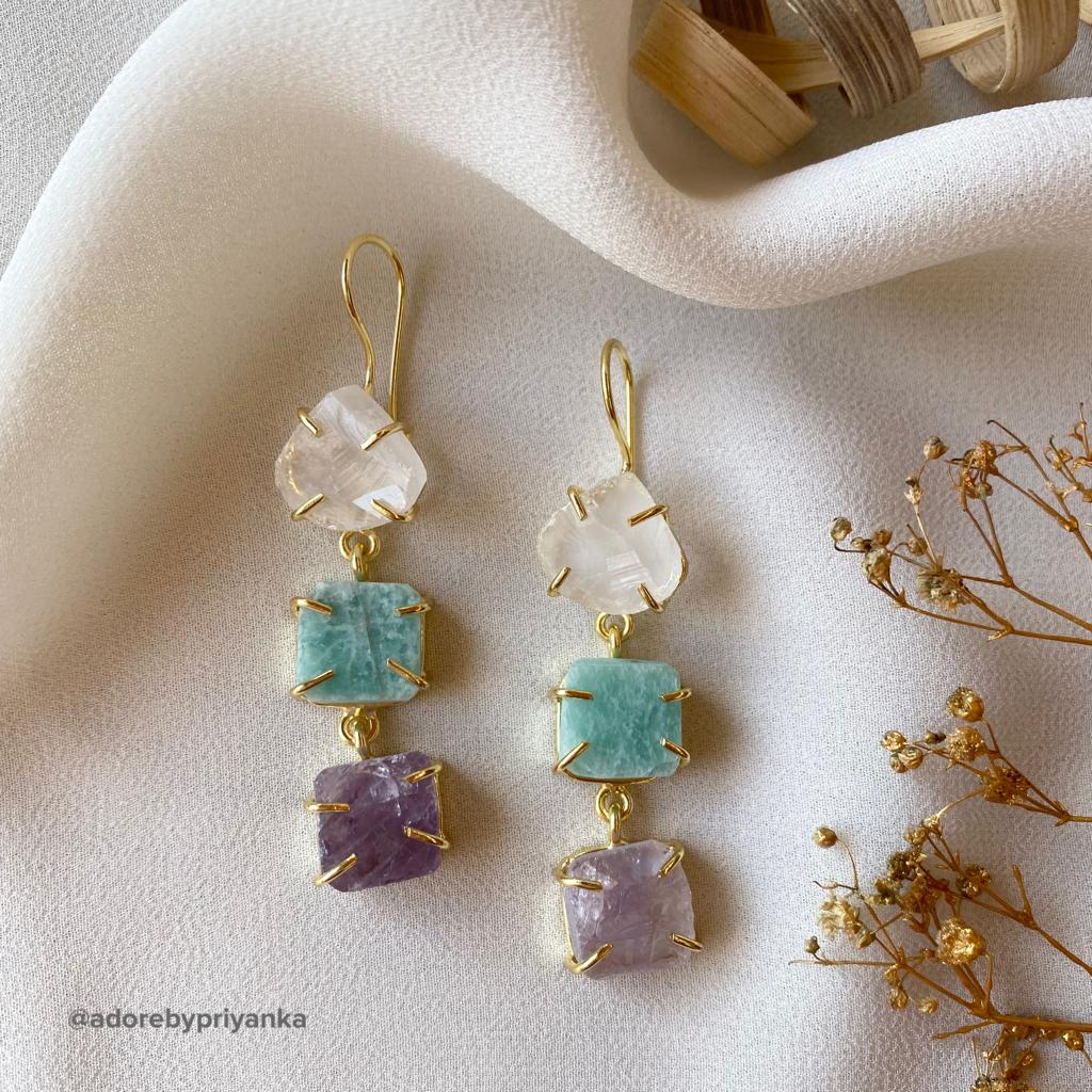 Minerva Raw Stone Ear Drops (Premium) - Image 23