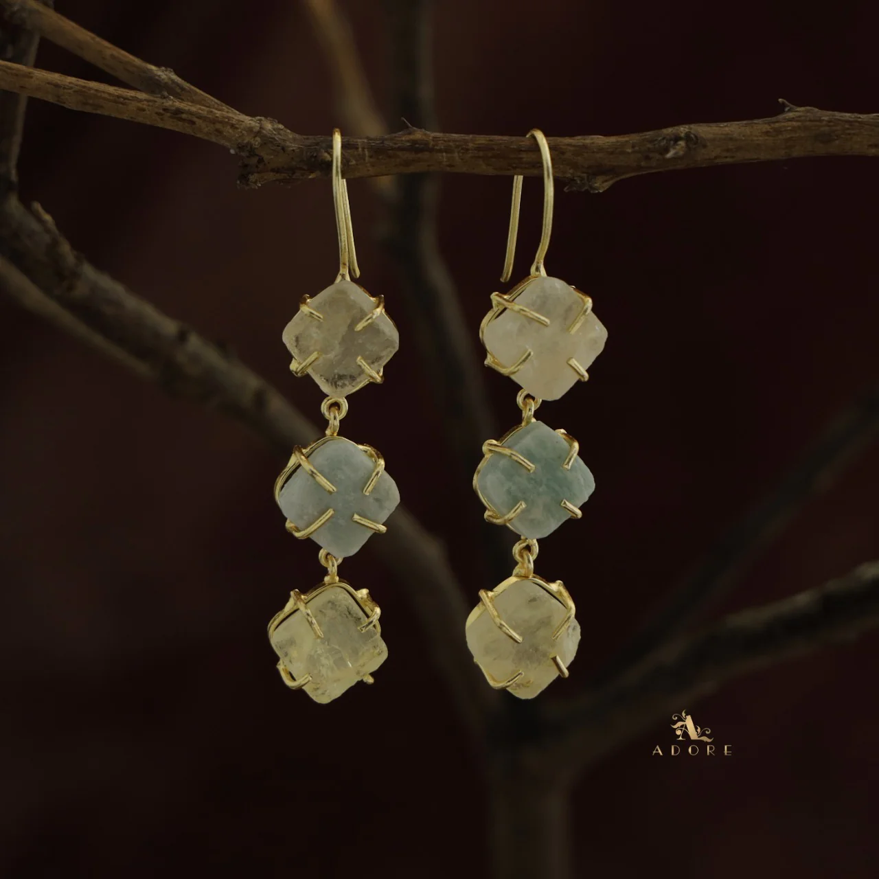 Minerva Raw Stone Ear Drops (Premium) - Image 25