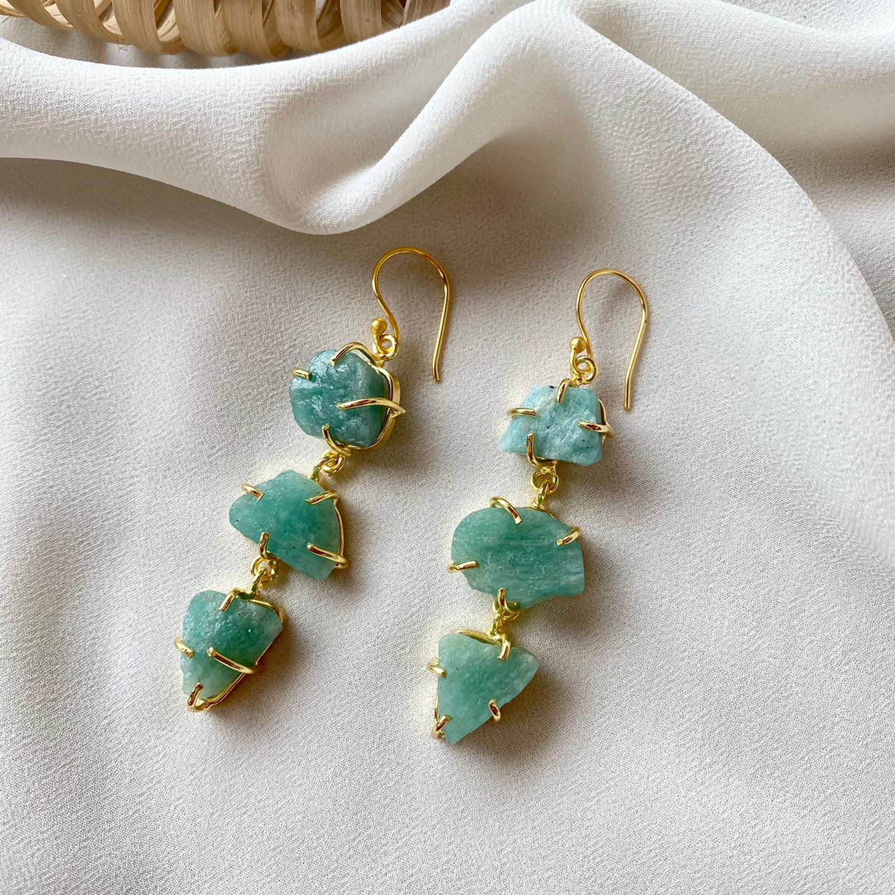 Minerva Raw Stone Ear Drops (Premium) - Image 3