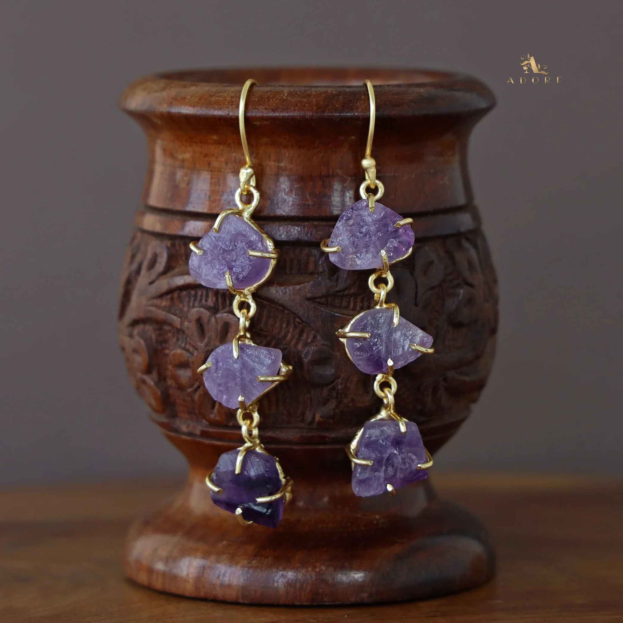 Minerva Raw Stone Ear Drops (Premium) - Image 33