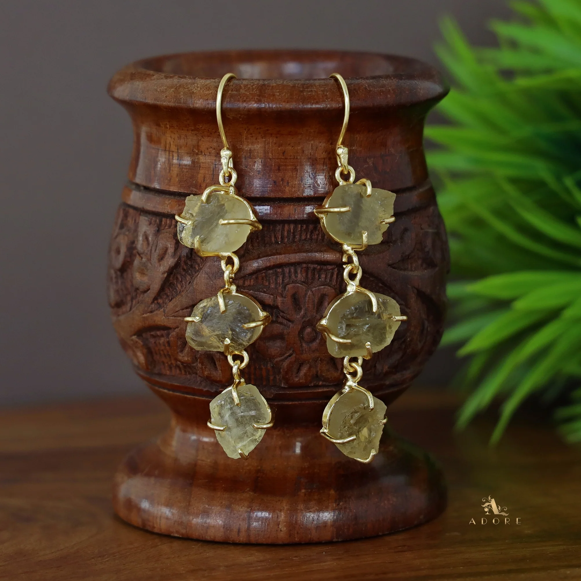 Minerva Raw Stone Ear Drops (Premium) - Image 35