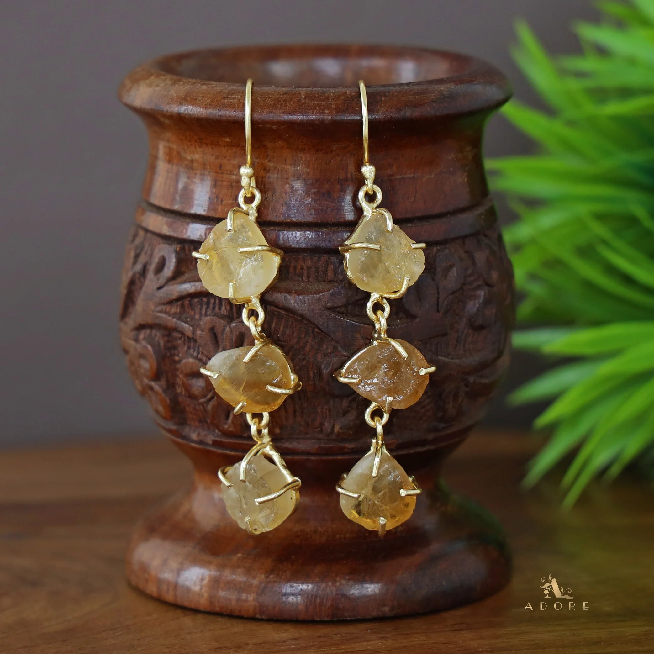 Minerva Raw Stone Ear Drops (Premium) - Image 36