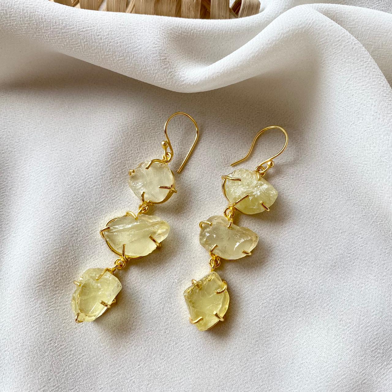 Minerva Raw Stone Ear Drops (Premium) - Image 4