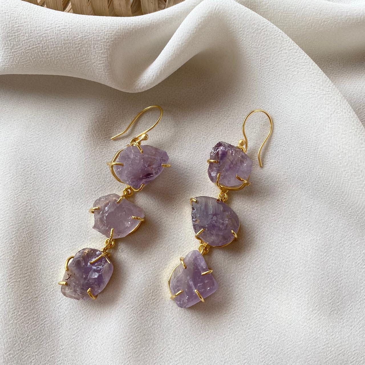 Minerva Raw Stone Ear Drops (Premium) - Image 6