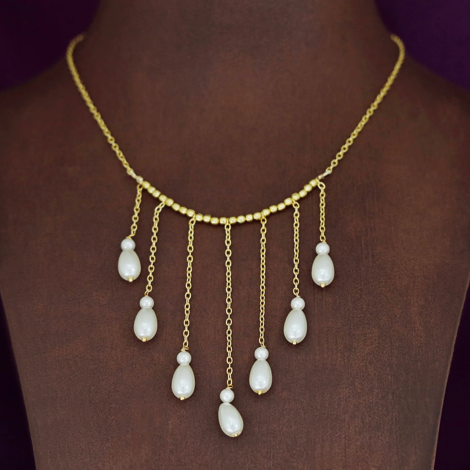 Missiya Golden Pearl Neckpiece - Image 2