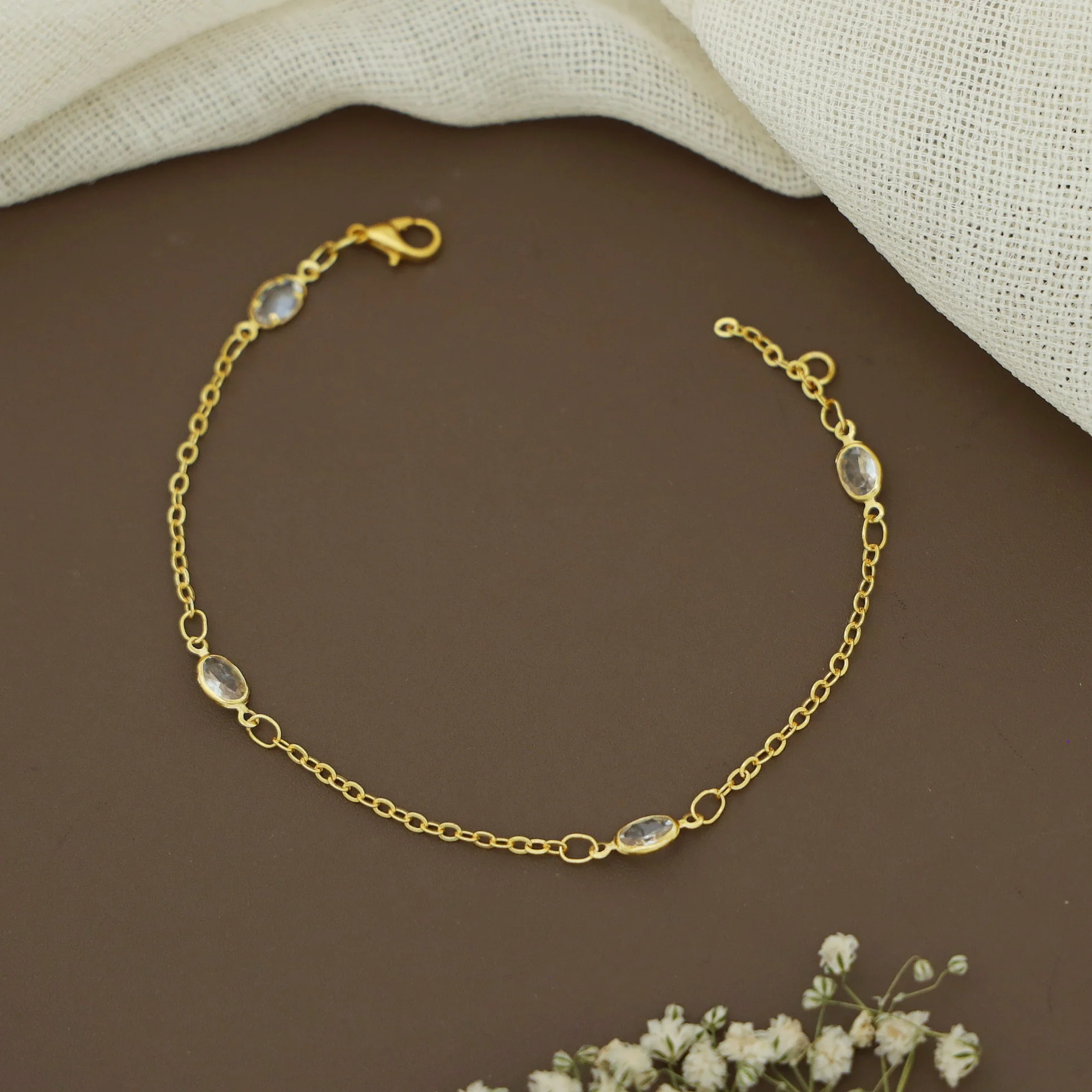 Mizoya Tetra Oval Glossy Stone Bracelet - Image 2