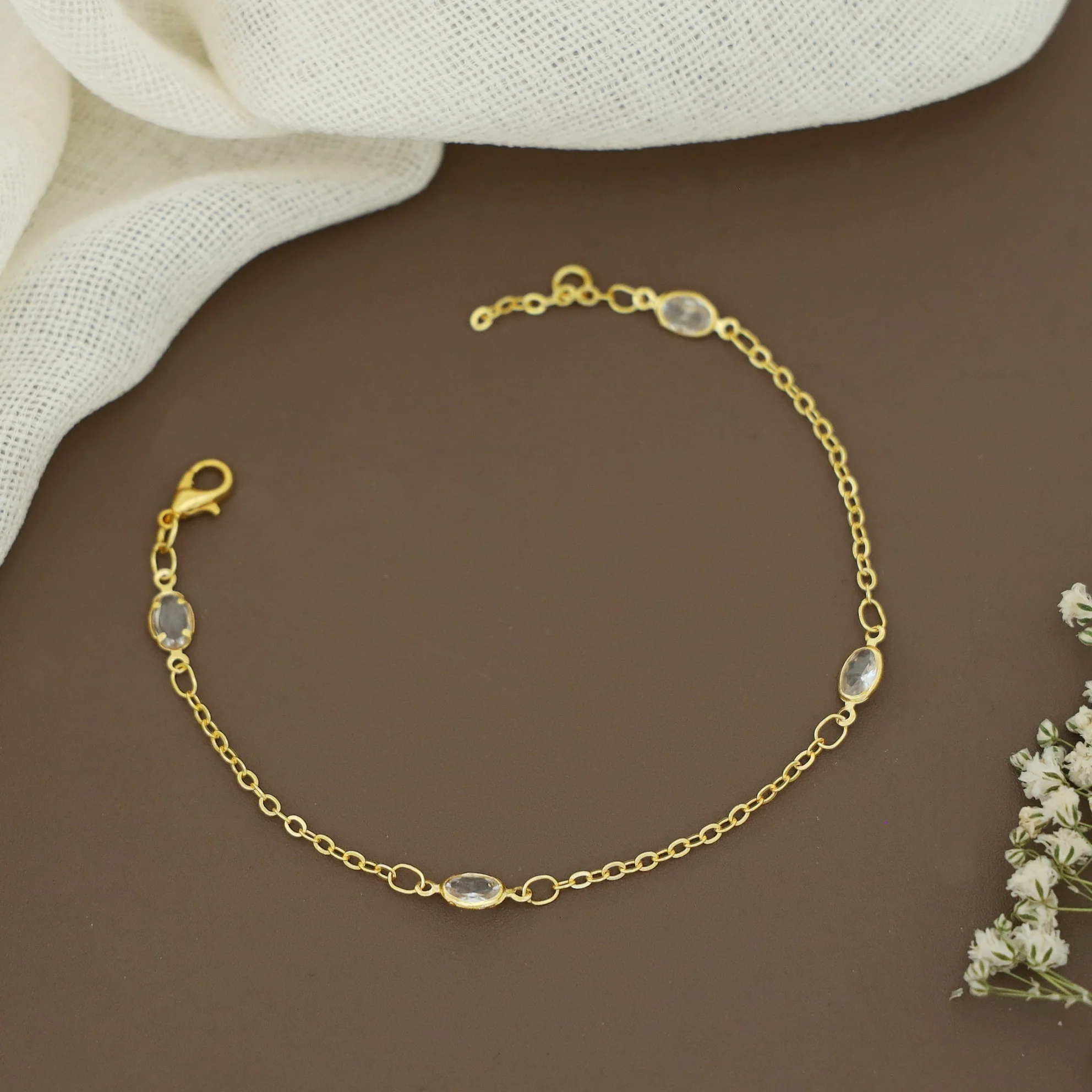 Mizoya Tetra Oval Glossy Stone Bracelet - Image 3