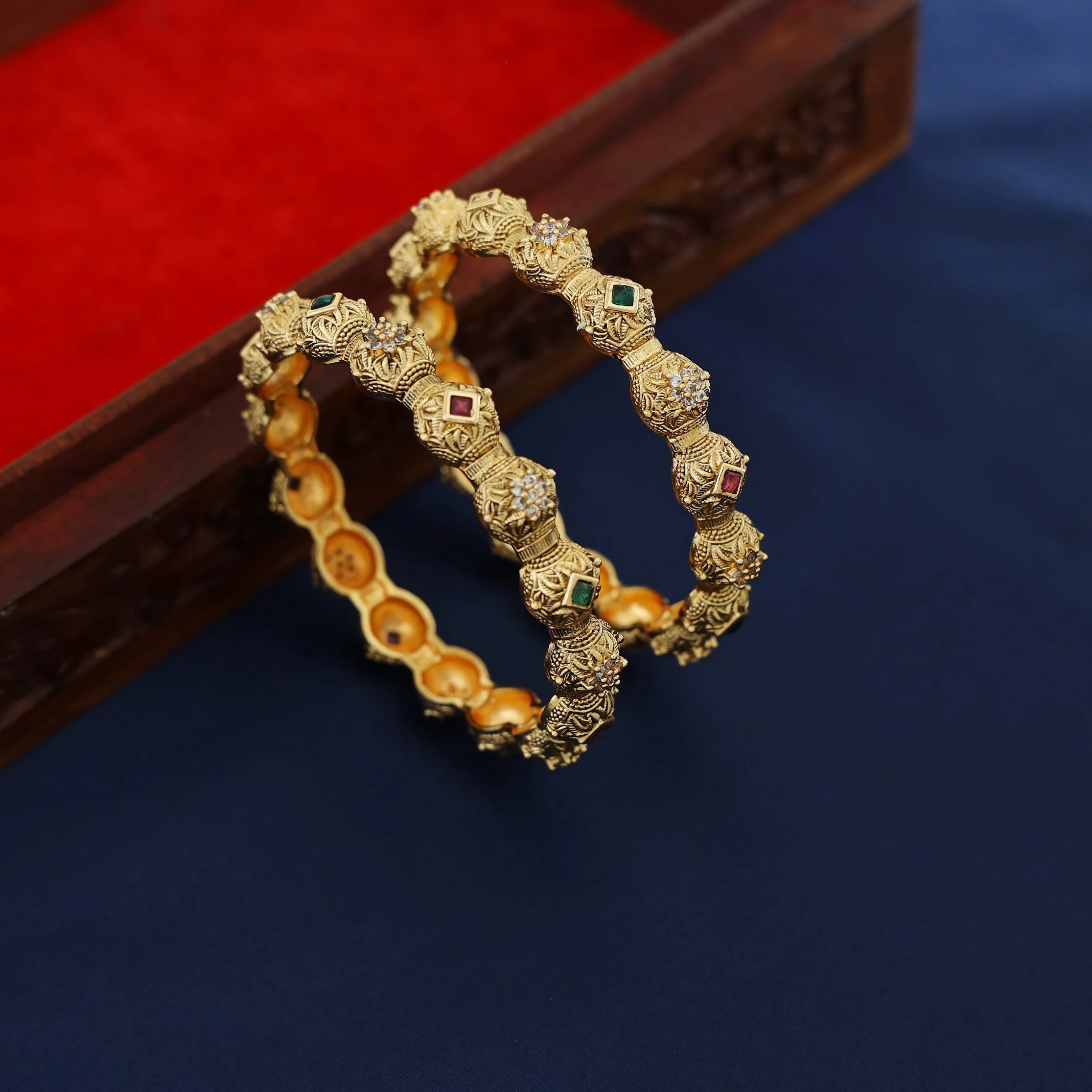 Mohidha Floral Bangle ( Set Of 2 ) - Image 2