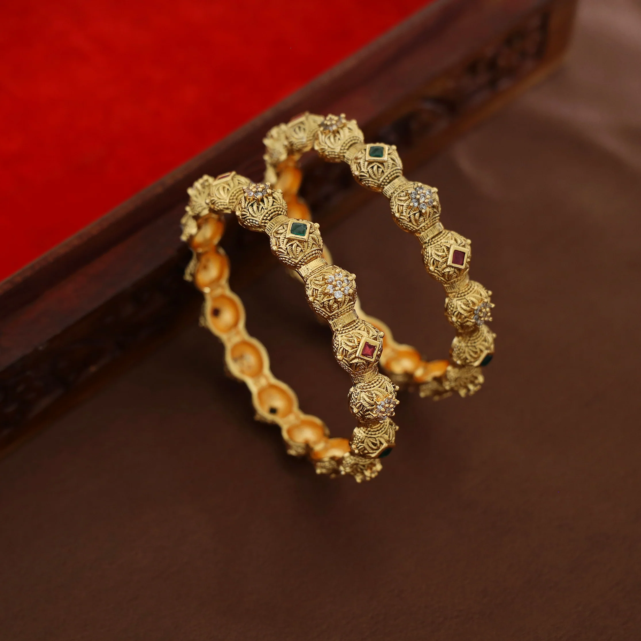 Mohidha Floral Bangle ( Set Of 2 ) - Image 3