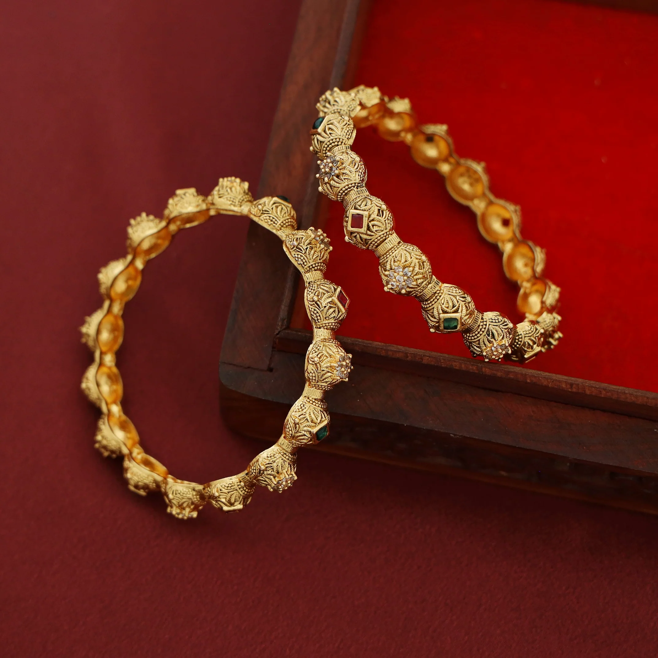 Mohidha Floral Bangle ( Set Of 2 ) - Image 5