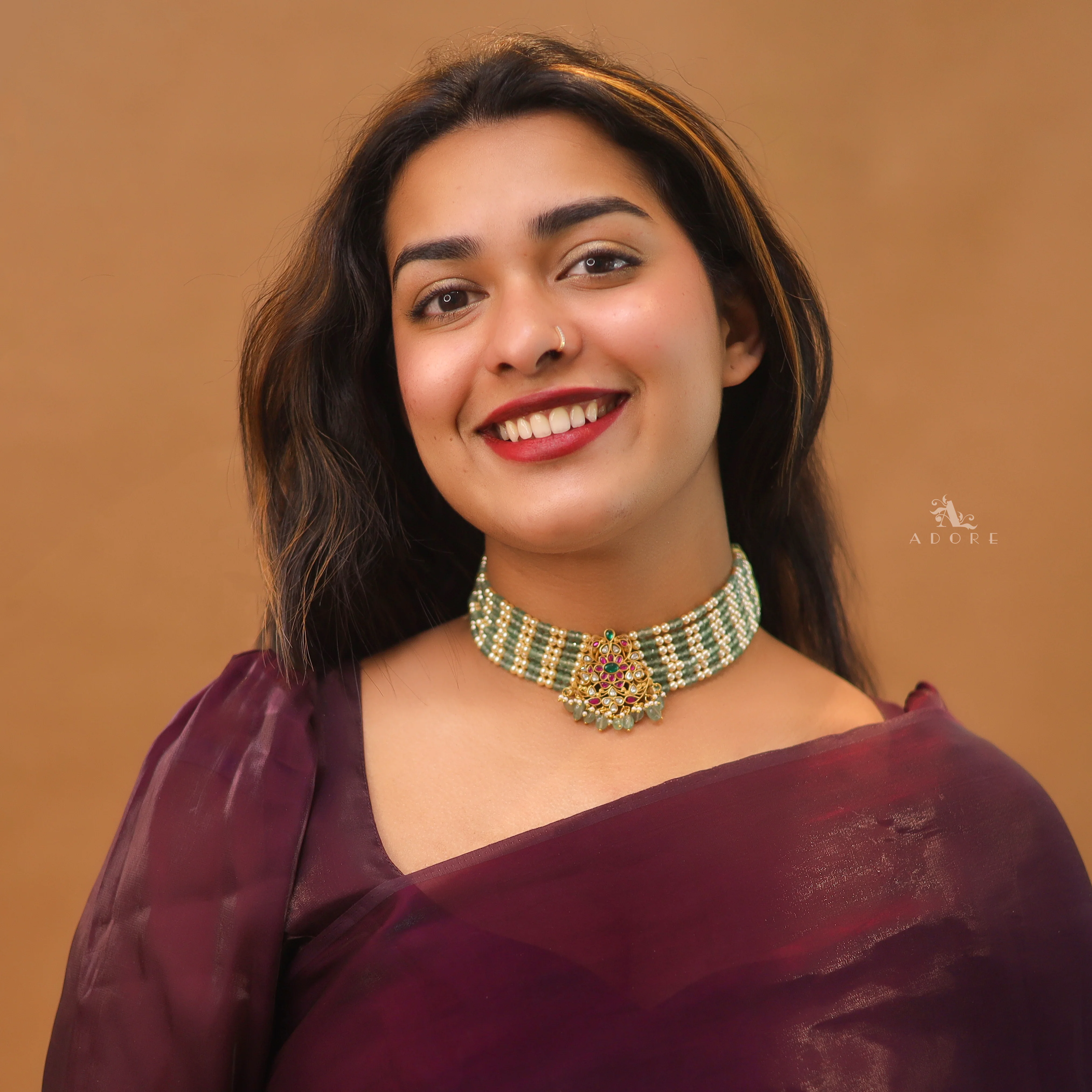 Mohini Beaded Jadau Kundan Choker - Image 3