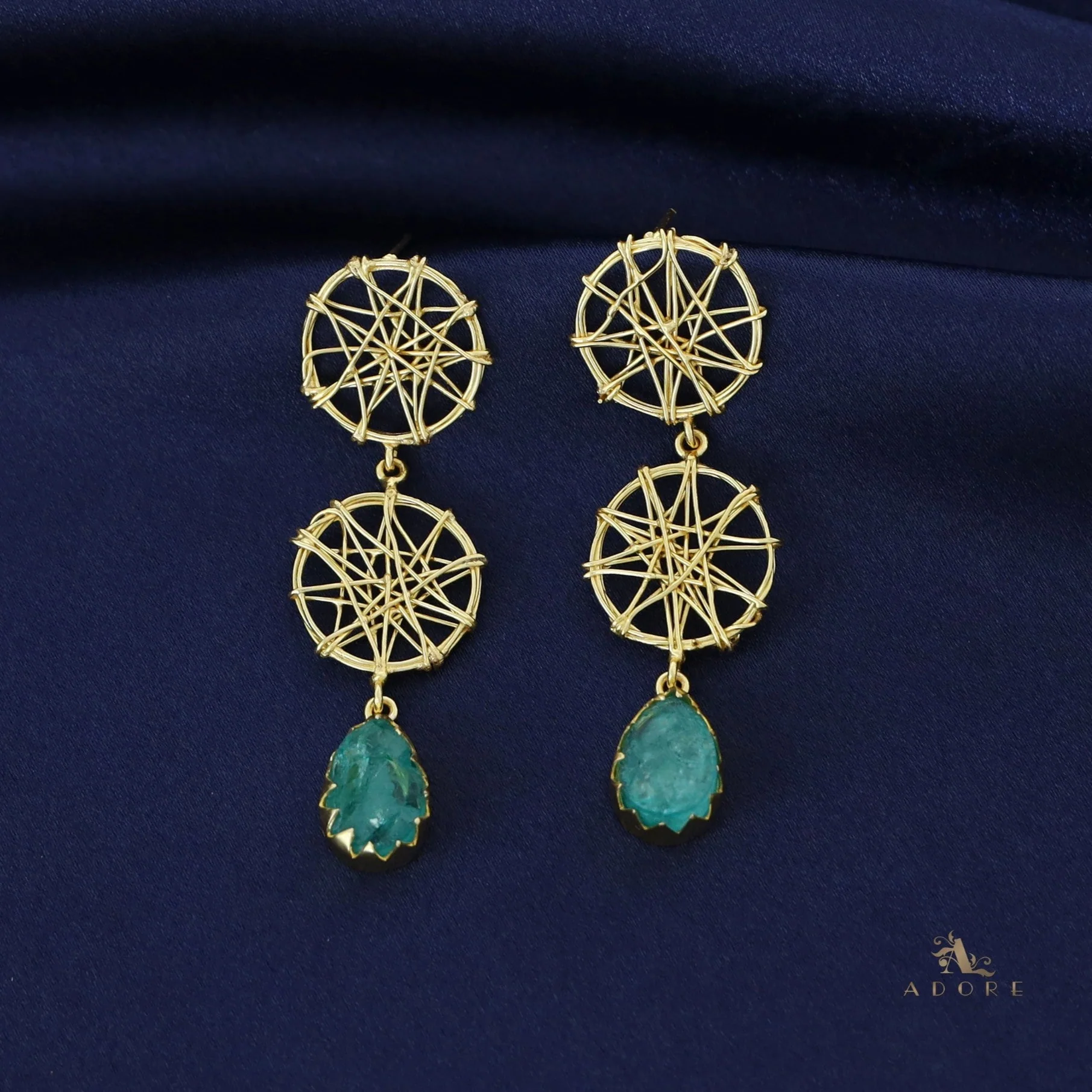 Monica Dream Catcher Claw Dyed Stone Earring - Image 10