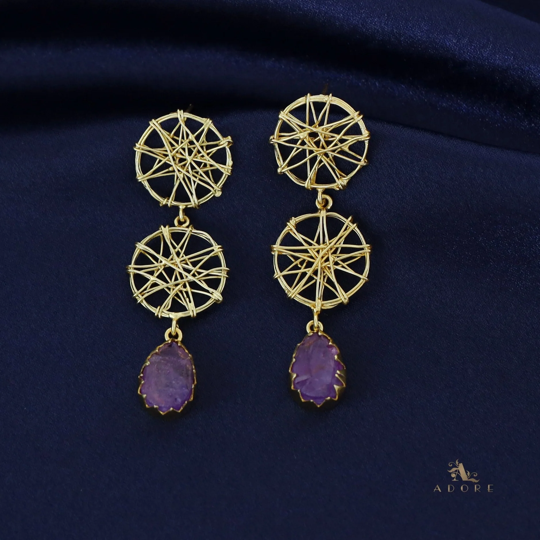 Monica Dream Catcher Claw Dyed Stone Earring - Image 11