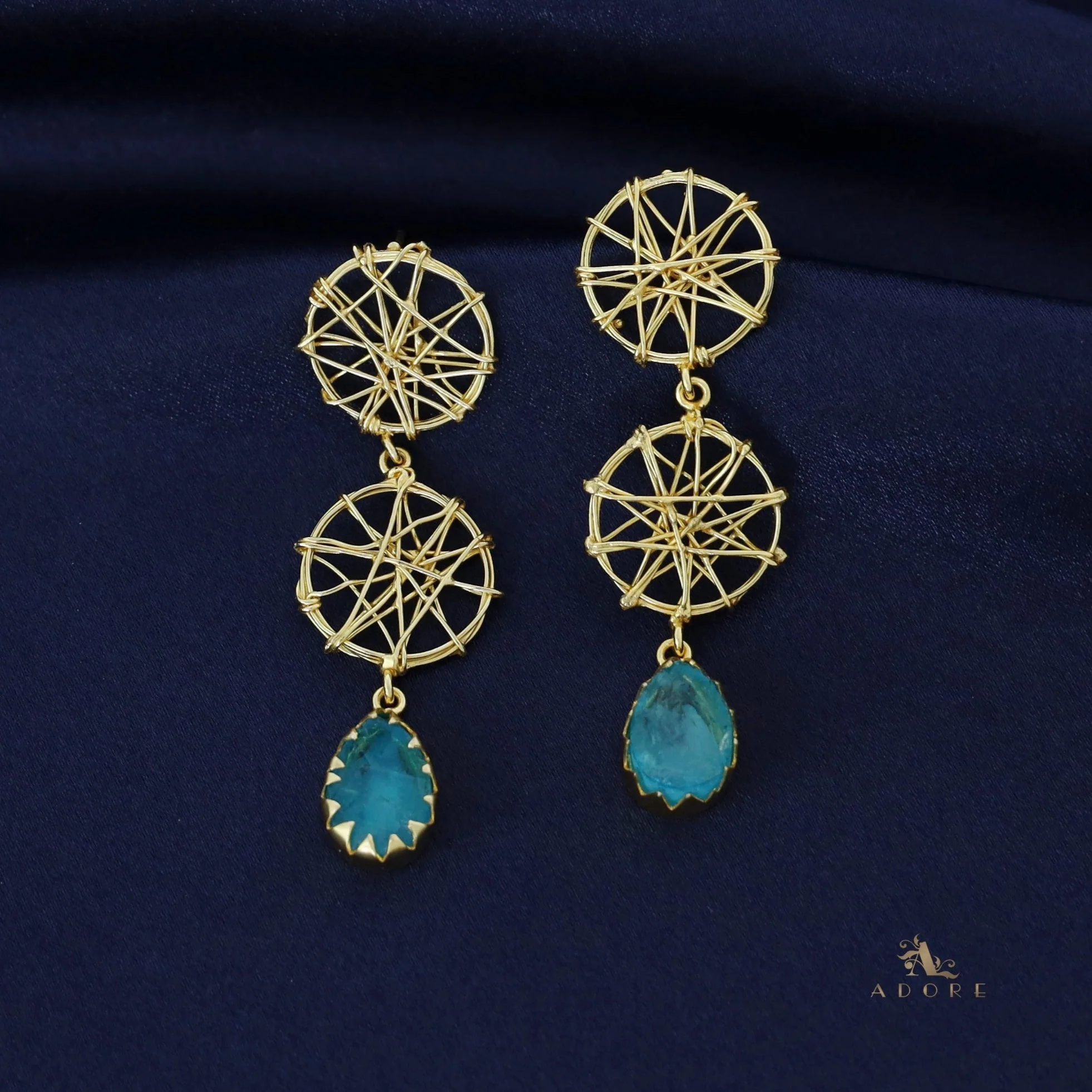 Monica Dream Catcher Claw Dyed Stone Earring - Image 12