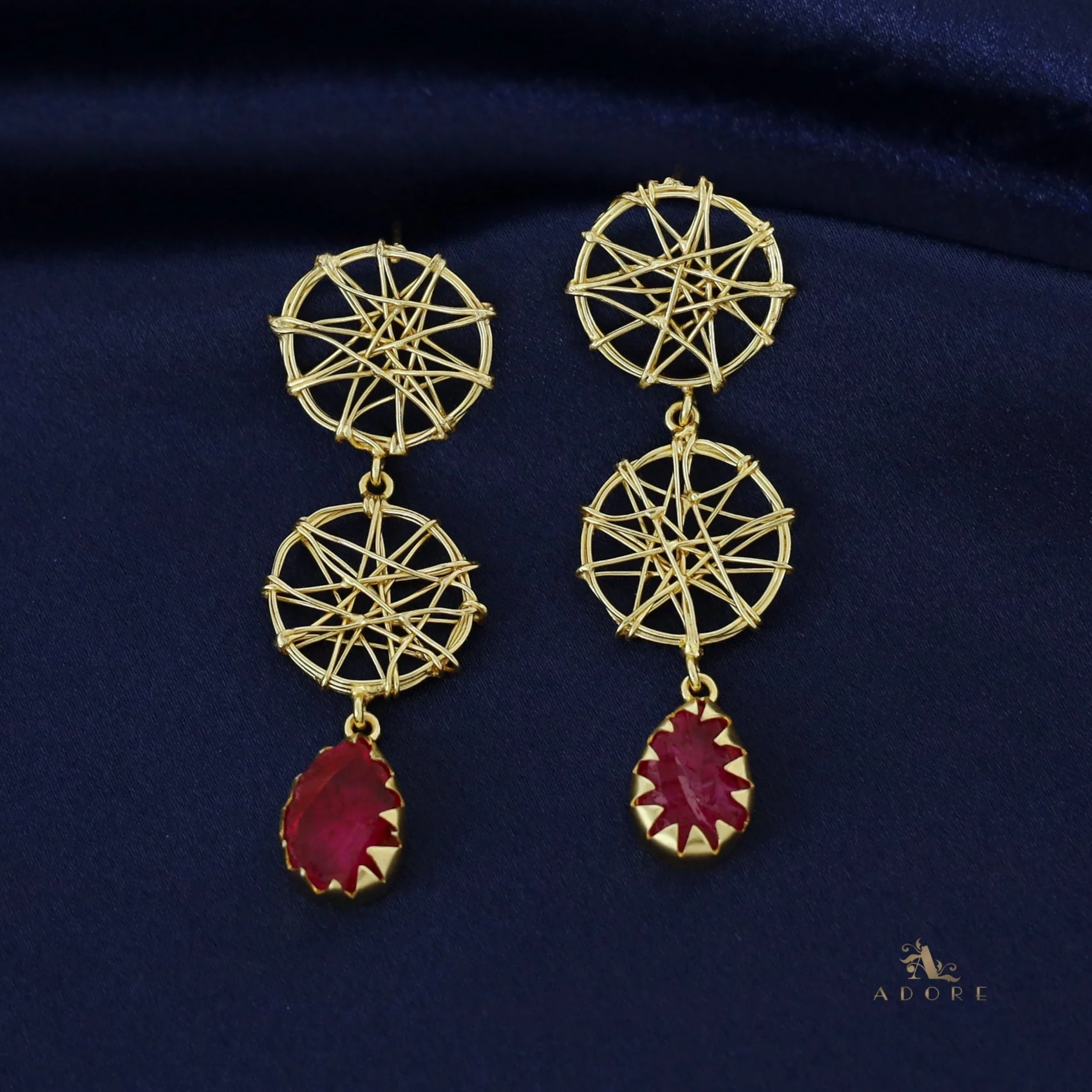 Monica Dream Catcher Claw Dyed Stone Earring - Image 6