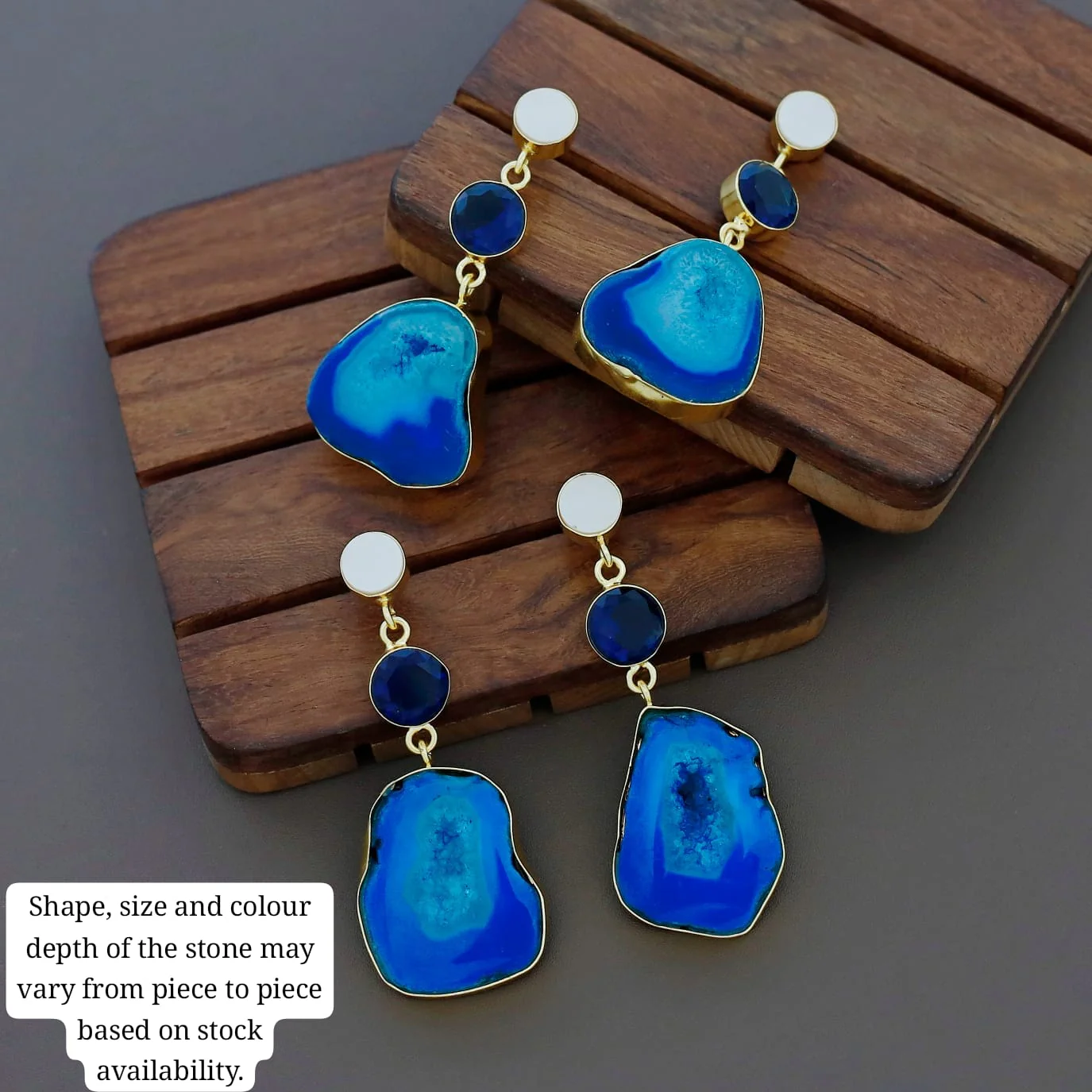 Aniha MOP + Glossy + Agate Stone Earring - Image 16