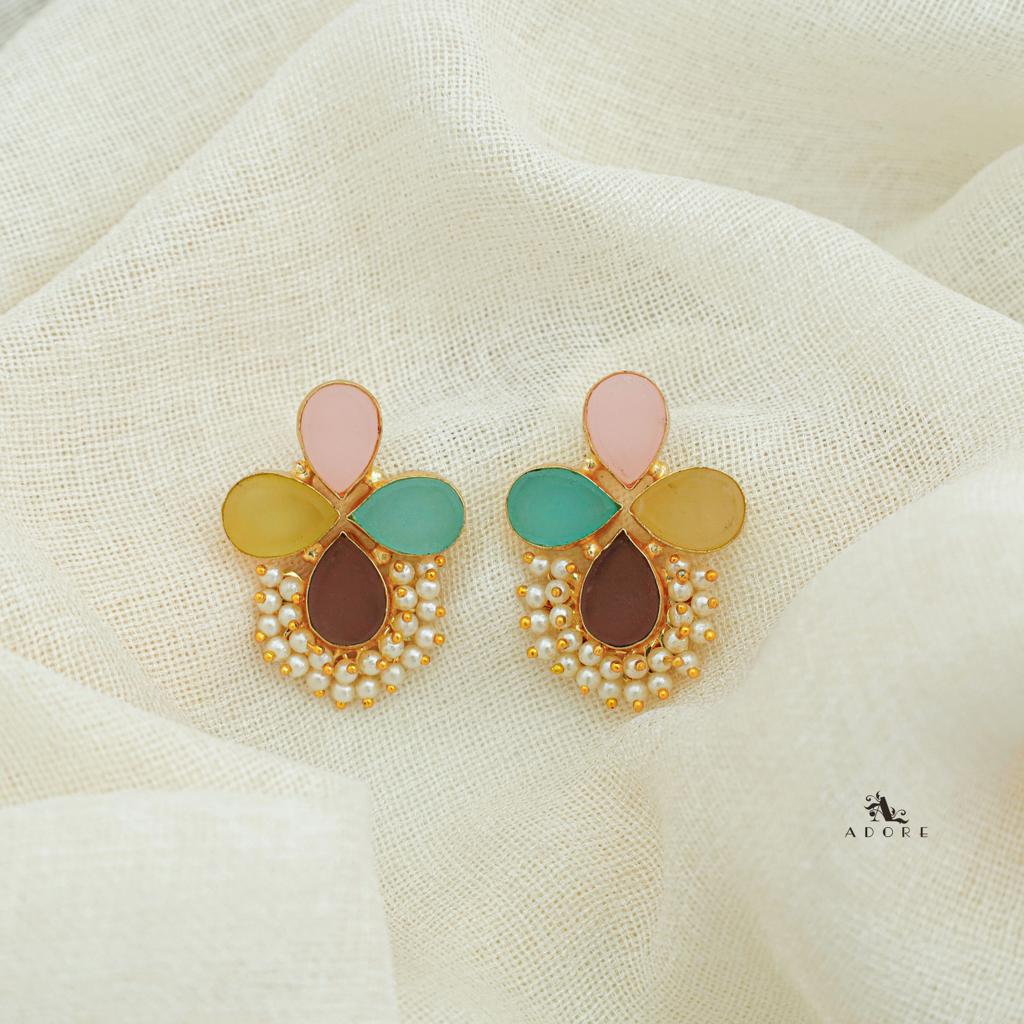 Morning Drizzles Raw Stone Studs (Colour Option) - Image 44