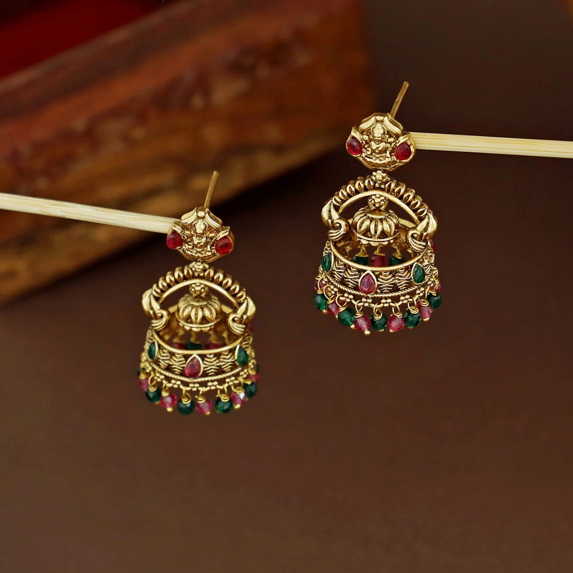 Mounika Devi Beaded Jhumka - Image 6