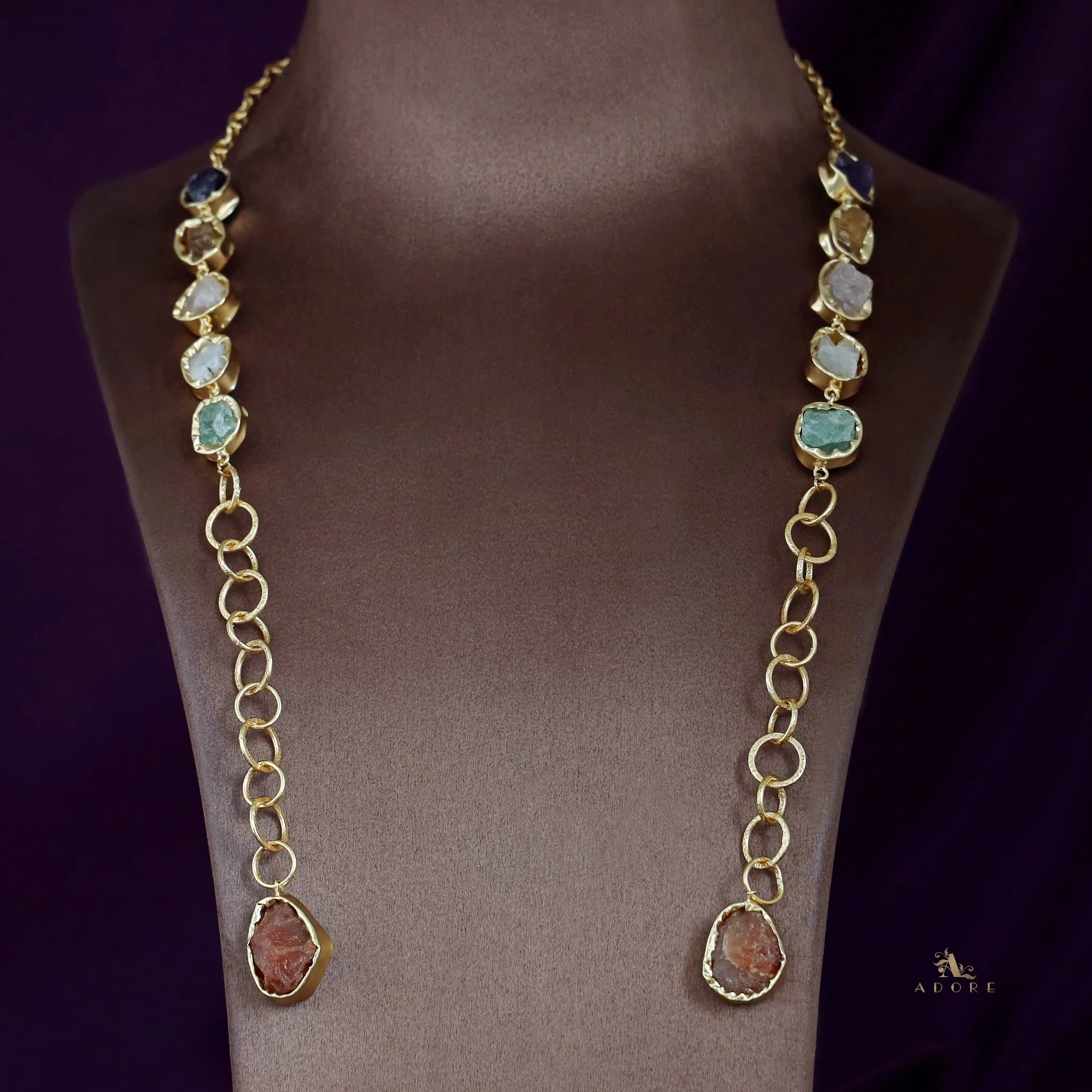 Mridhula Raw Stone Simple Chainy Neckpiece - Image 2