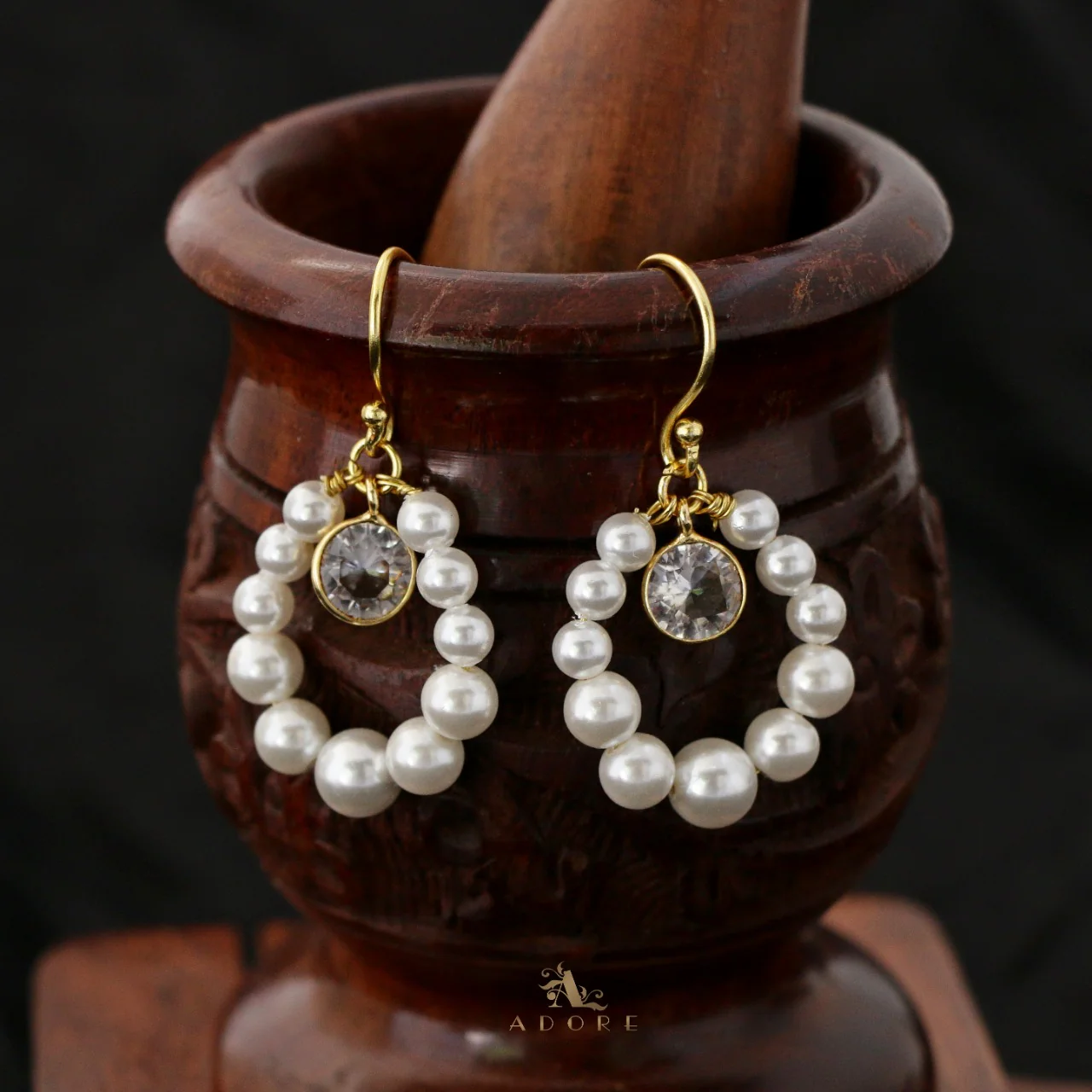 Mrinaal Pearl Hoop Earring - Image 10