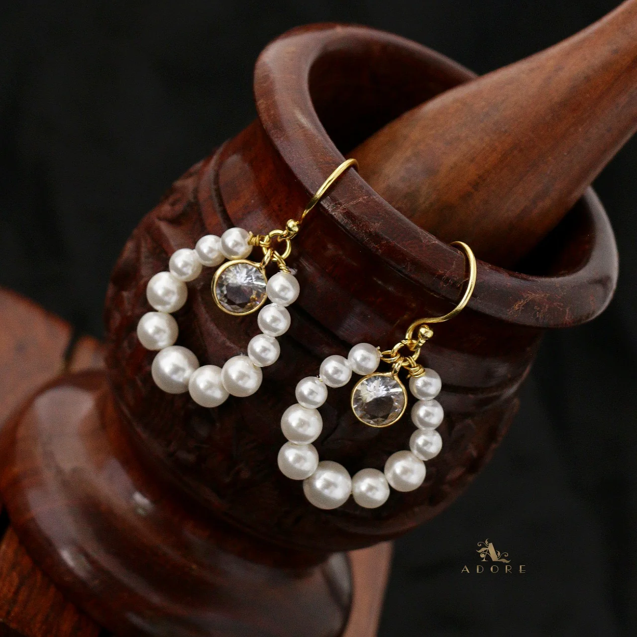 Mrinaal Pearl Hoop Earring - Image 11