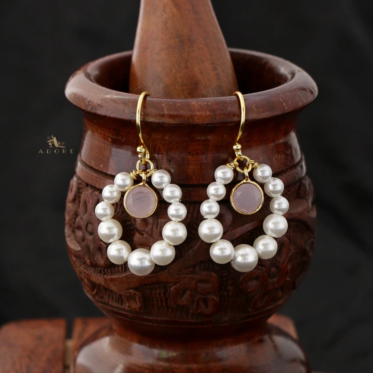 Mrinaal Pearl Hoop Earring - Image 16