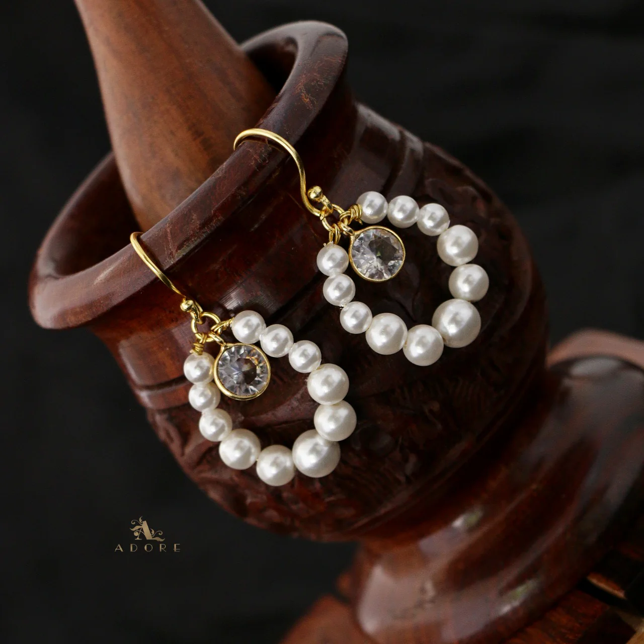 Mrinaal Pearl Hoop Earring - Image 9