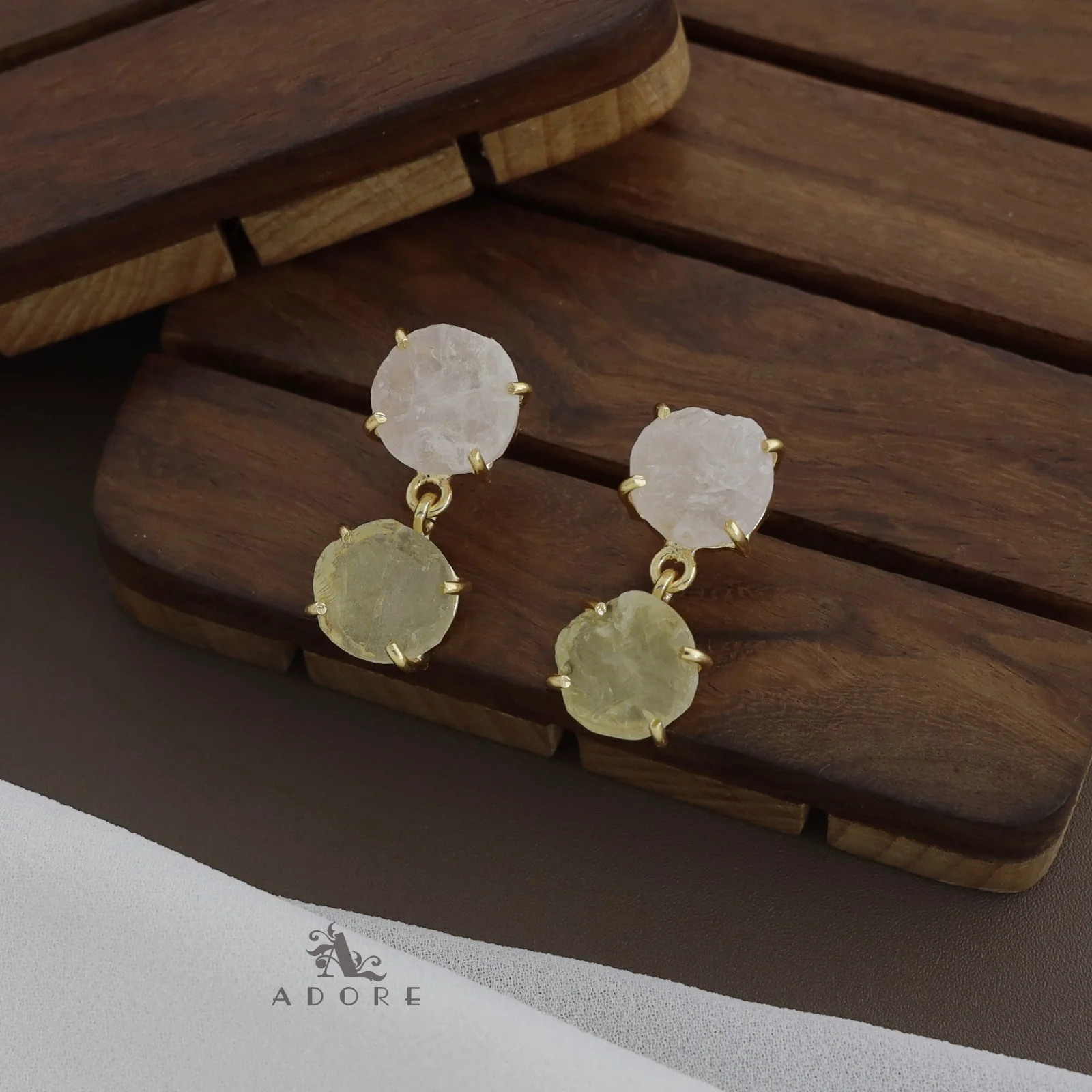 Multicolour Aariel Raw Stone Choker With Earring - Image 10