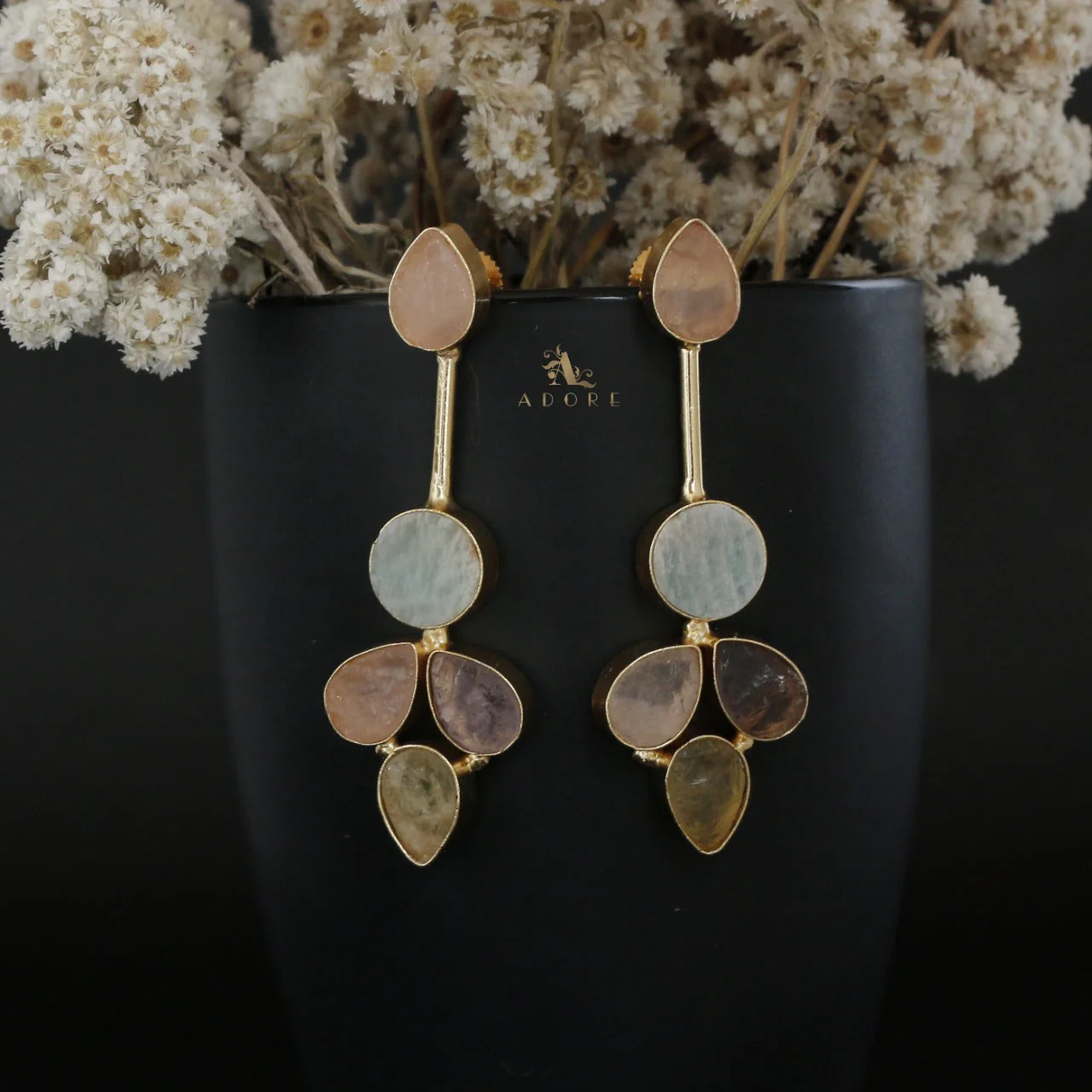 Peya Raw Stone Earring - Image 4