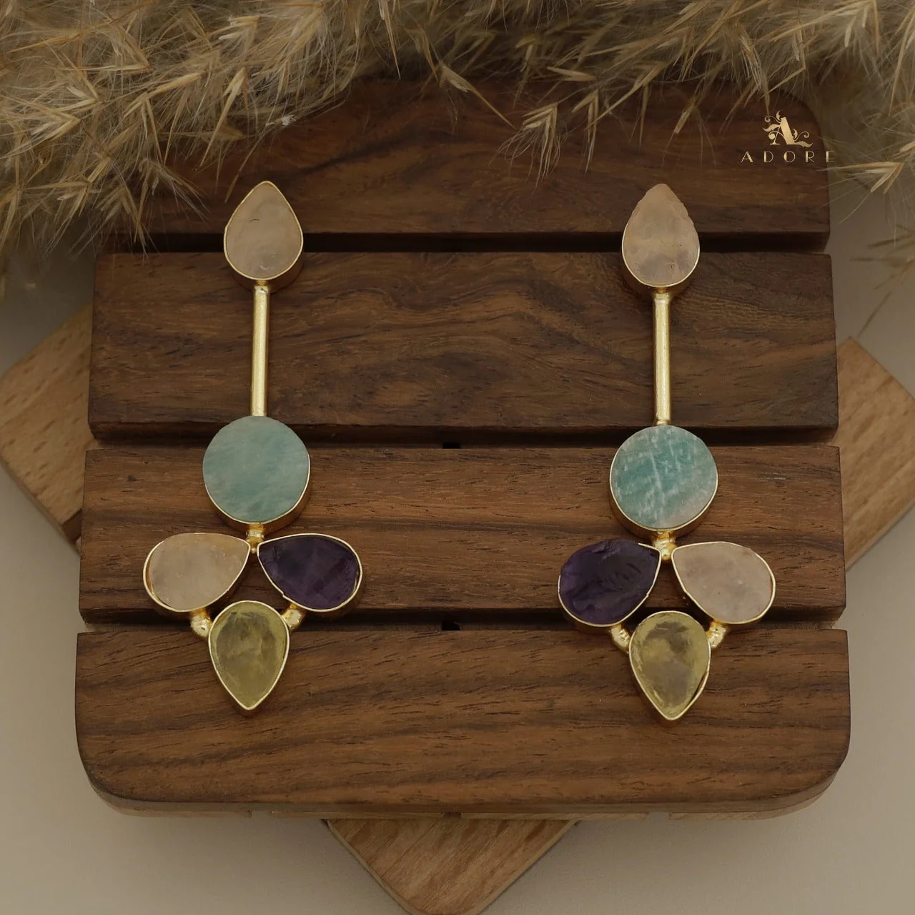 Peya Raw Stone Earring - Image 6