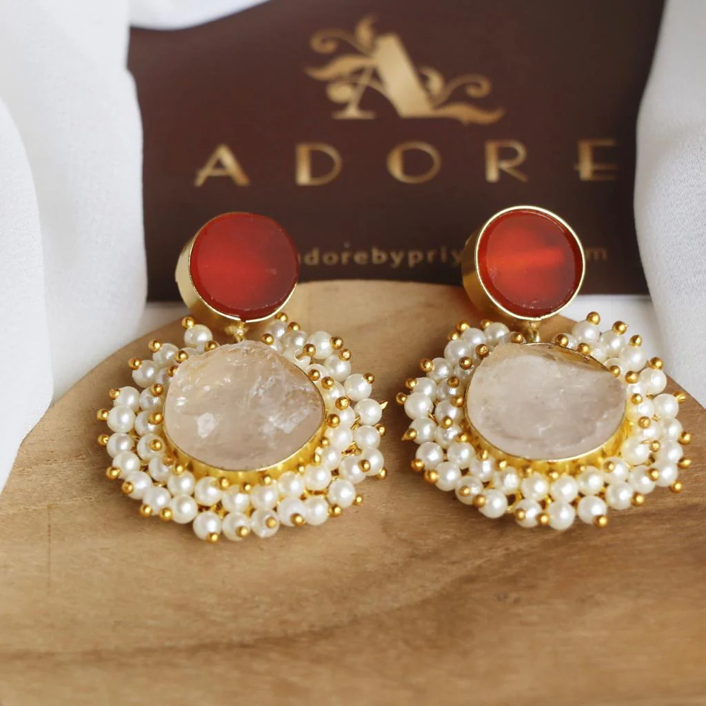 Multicolour Raw Stone Eva Earrings - Image 12