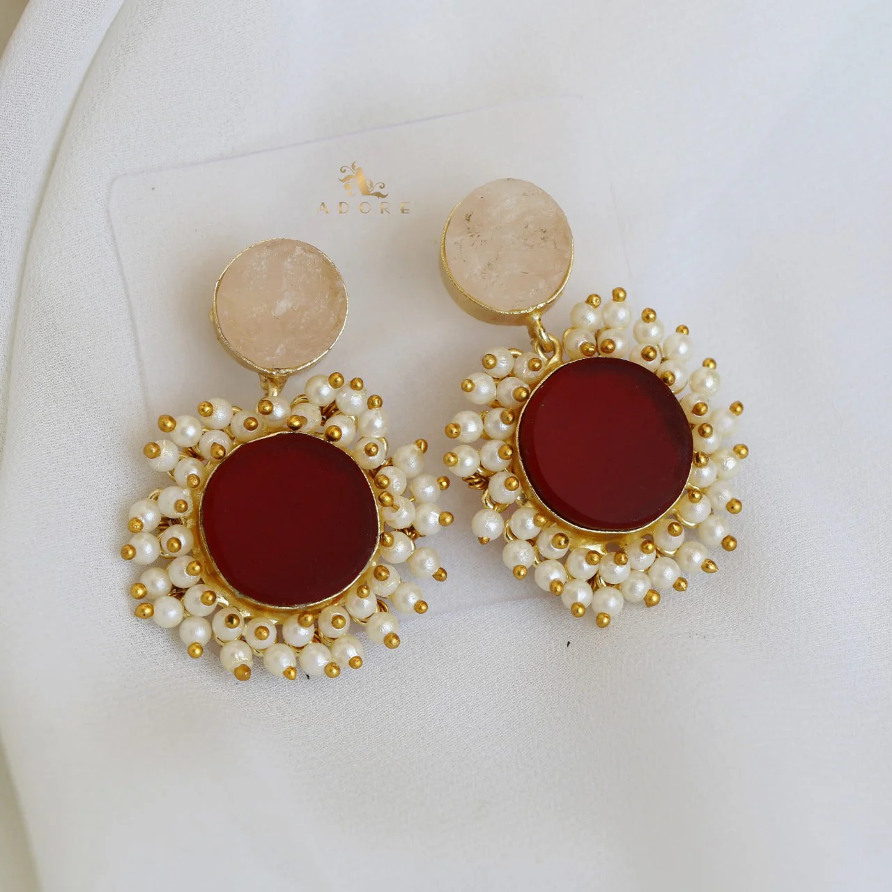 Multicolour Raw Stone Eva Earrings - Image 13