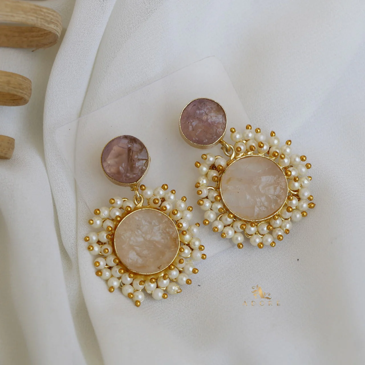 Multicolour Raw Stone Eva Earrings - Image 14