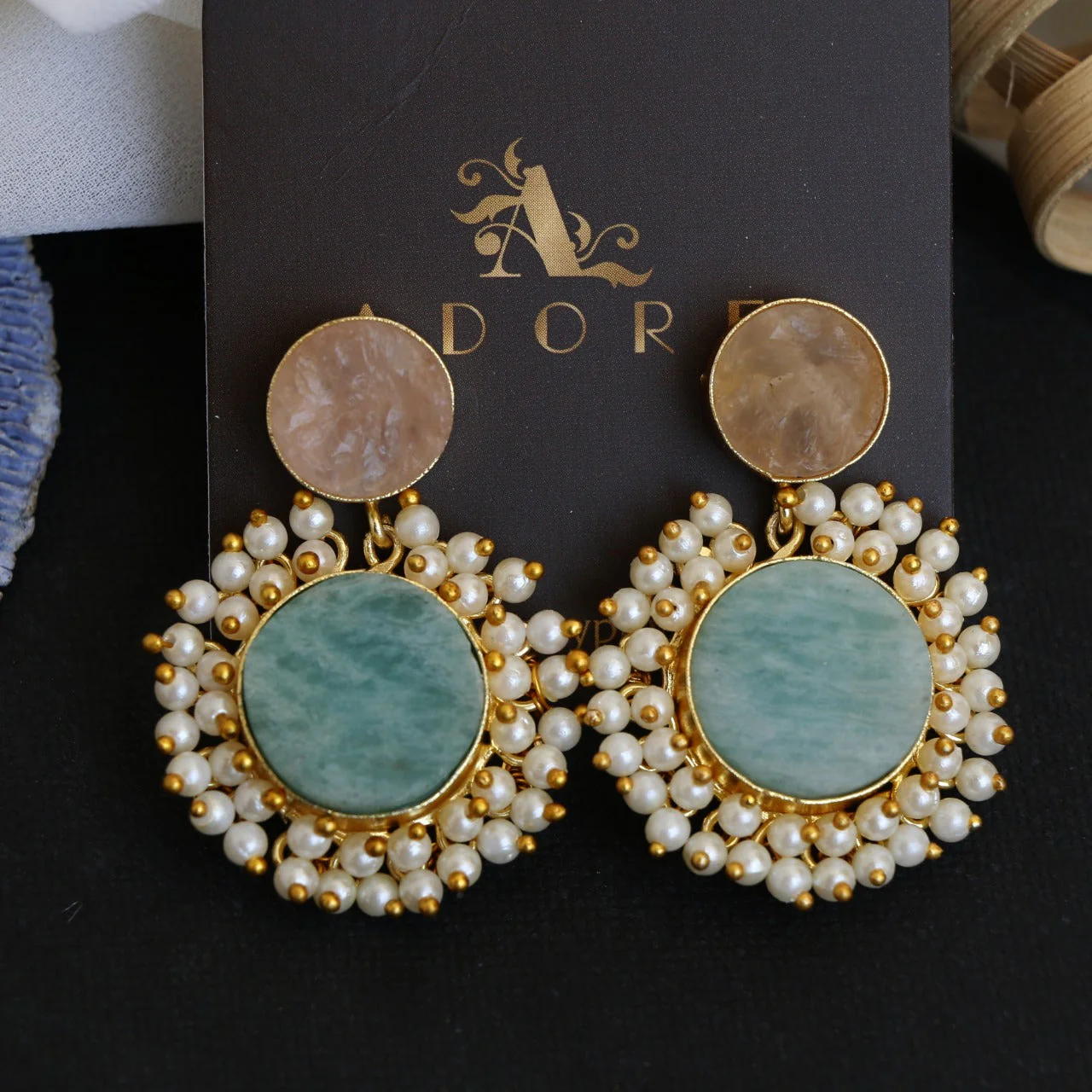 Multicolour Raw Stone Eva Earrings - Image 15