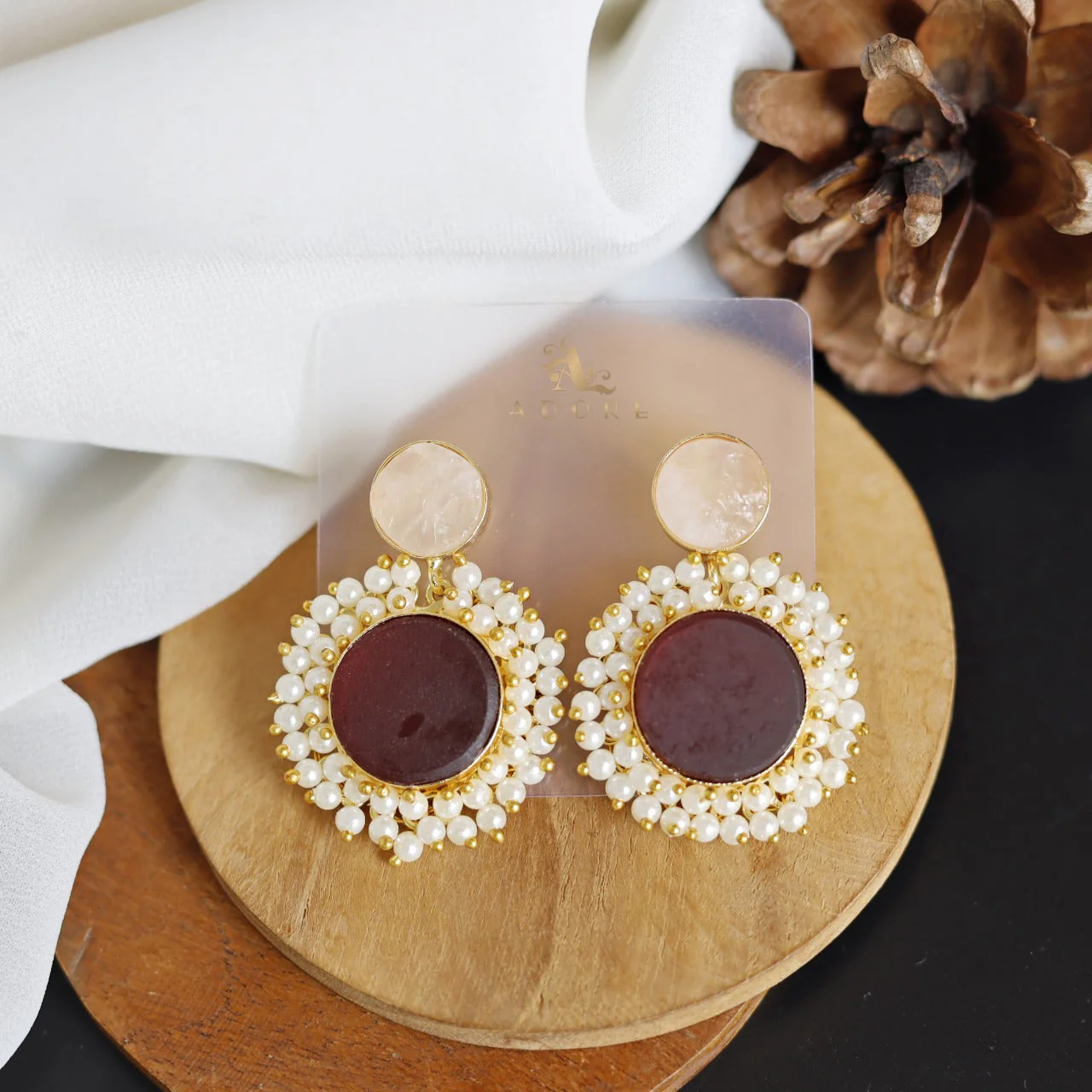 Multicolour Raw Stone Eva Earrings - Image 4