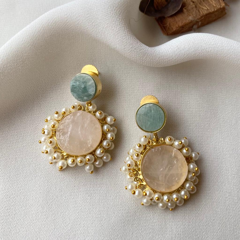 Multicolour Raw Stone Eva Earrings - Image 6
