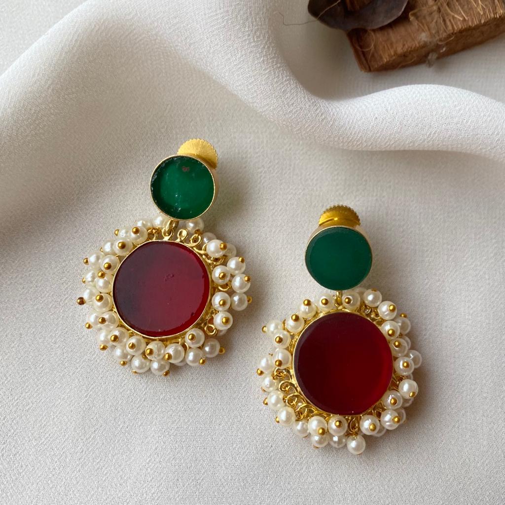 Multicolour Raw Stone Eva Earrings - Image 7
