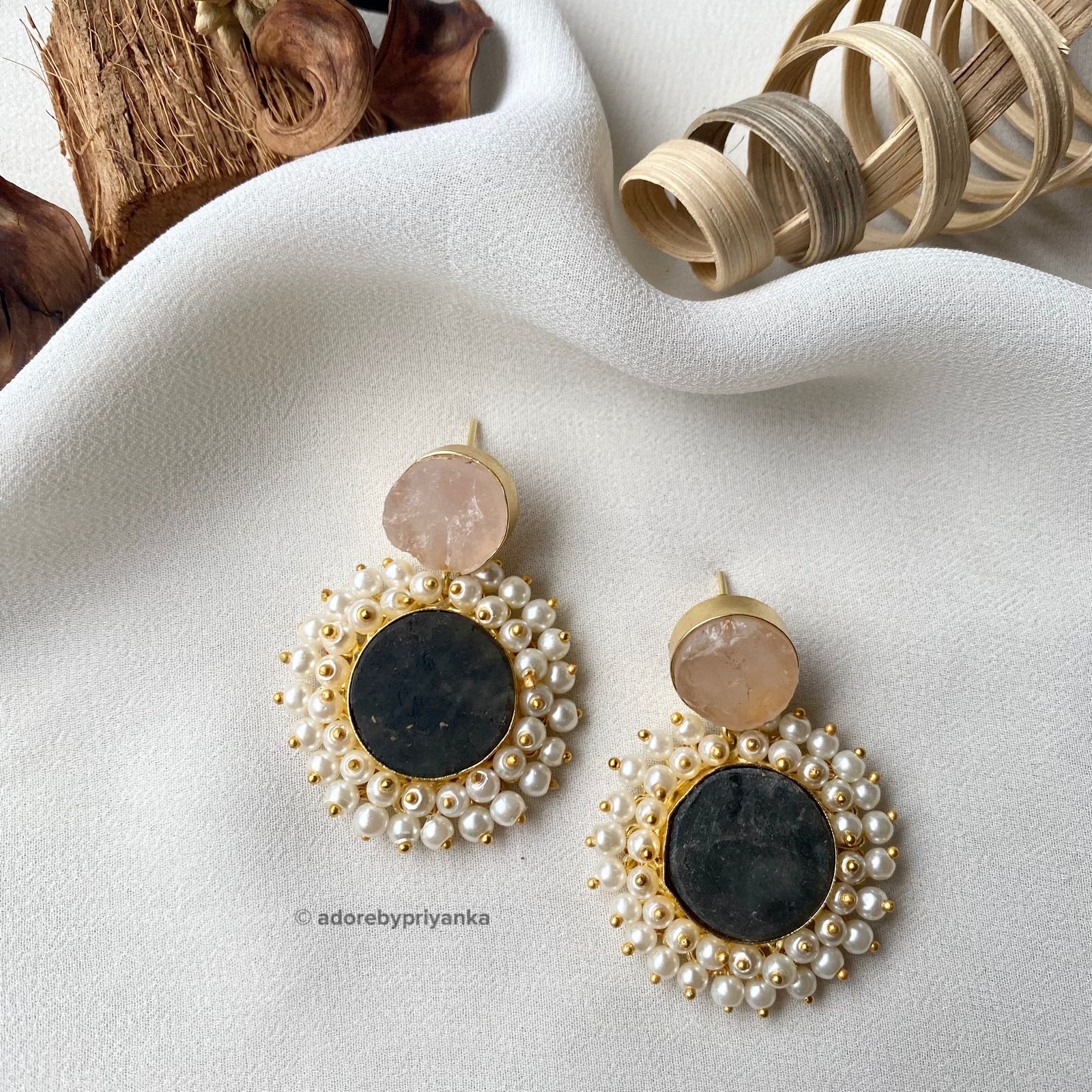 Multicolour Raw Stone Eva Earrings - Image 8
