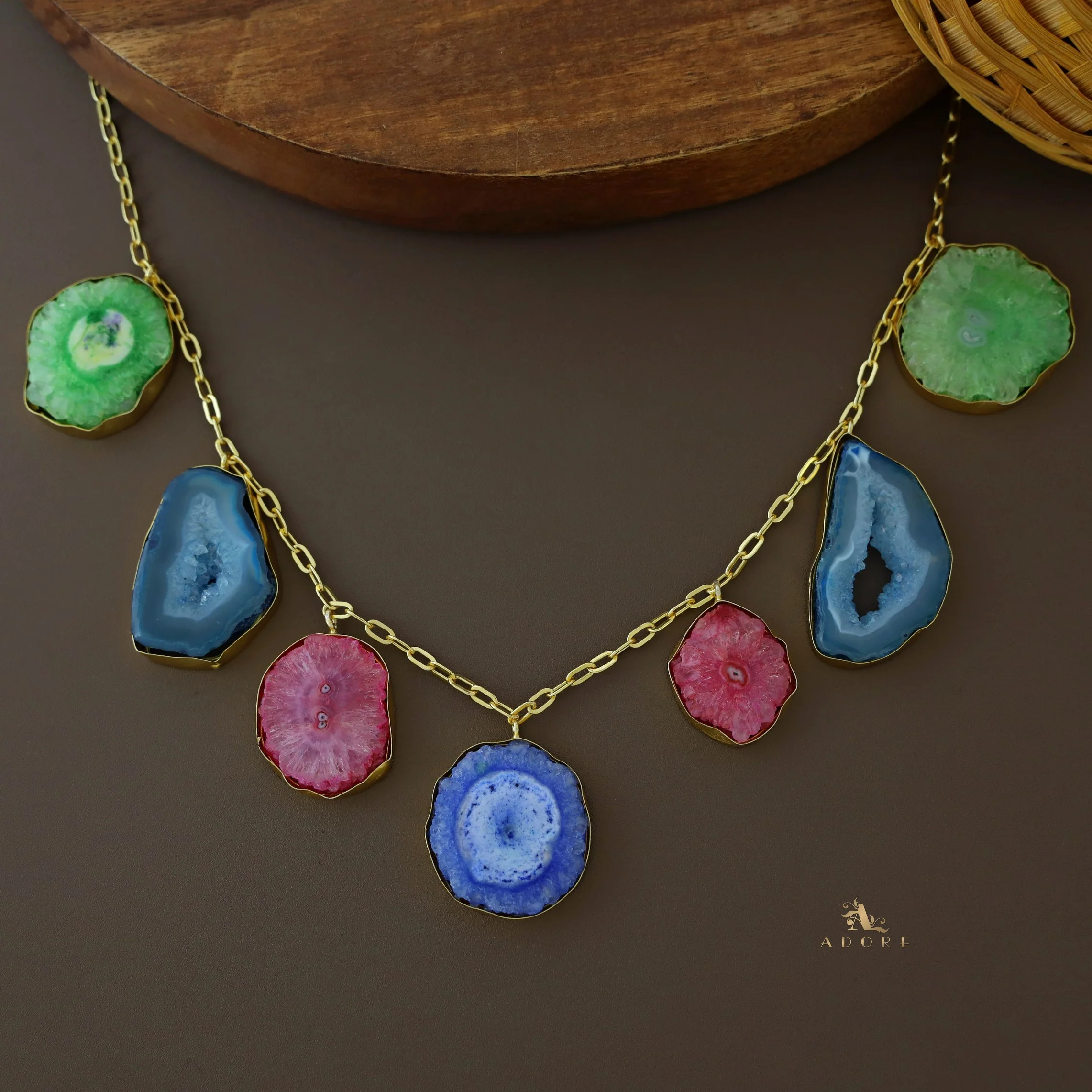 Multicolour Solar Agate Neckpiece - Image 2