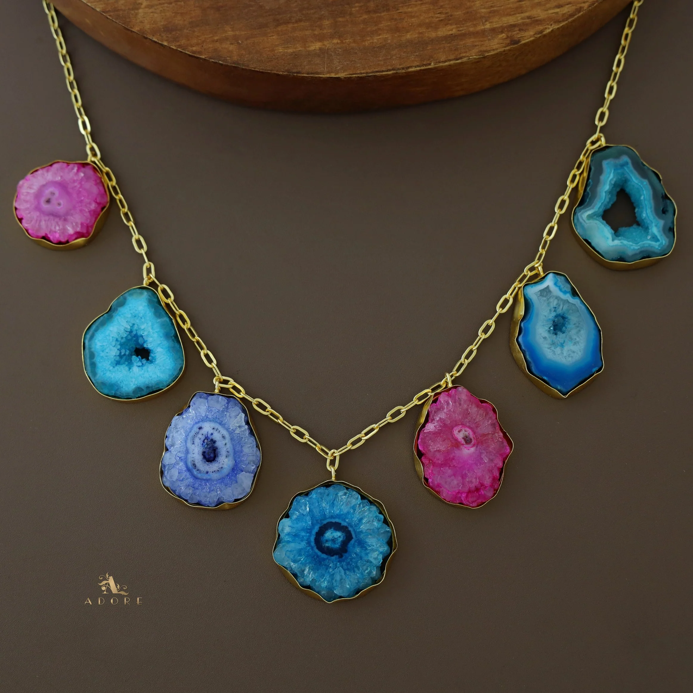 Multicolour Solar Agate Neckpiece - Image 5