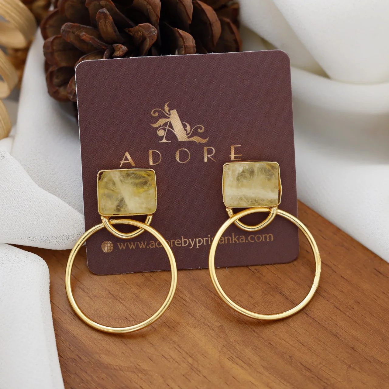 Naara Golden Circle Earring - Image 2