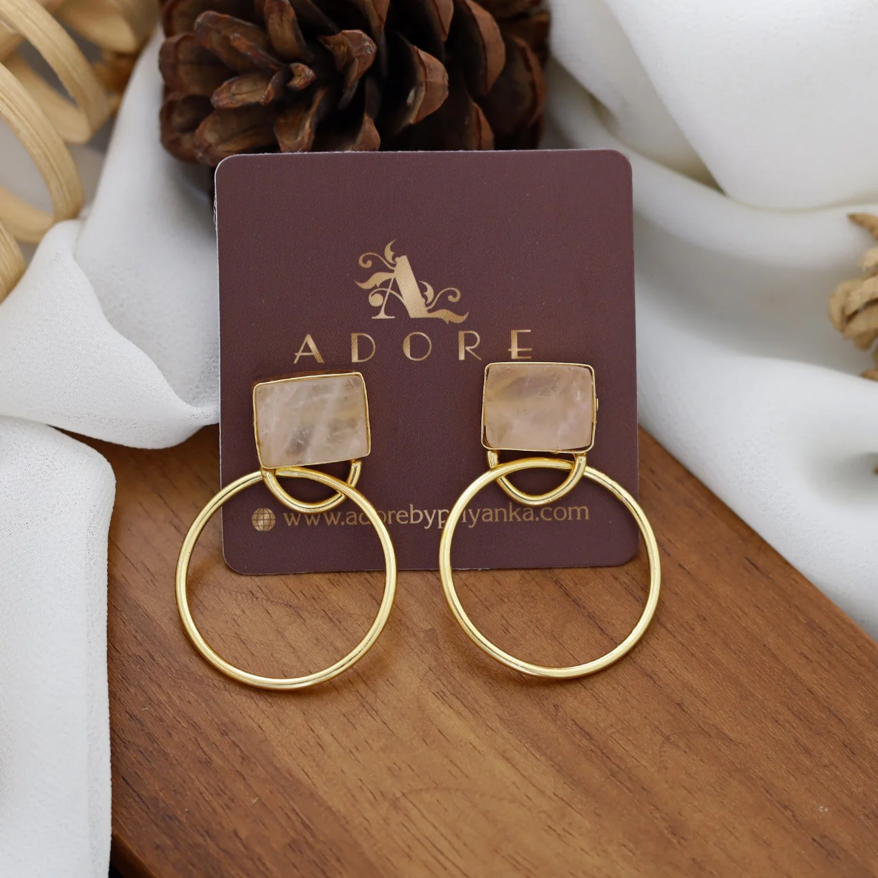Naara Golden Circle Earring - Image 5