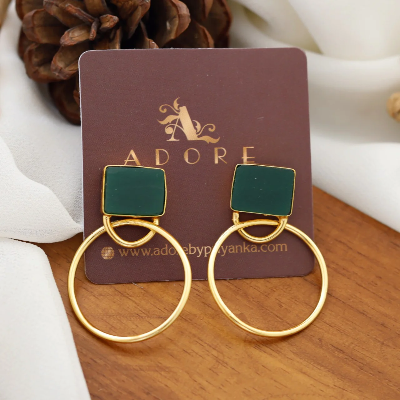 Naara Golden Circle Earring - Image 6