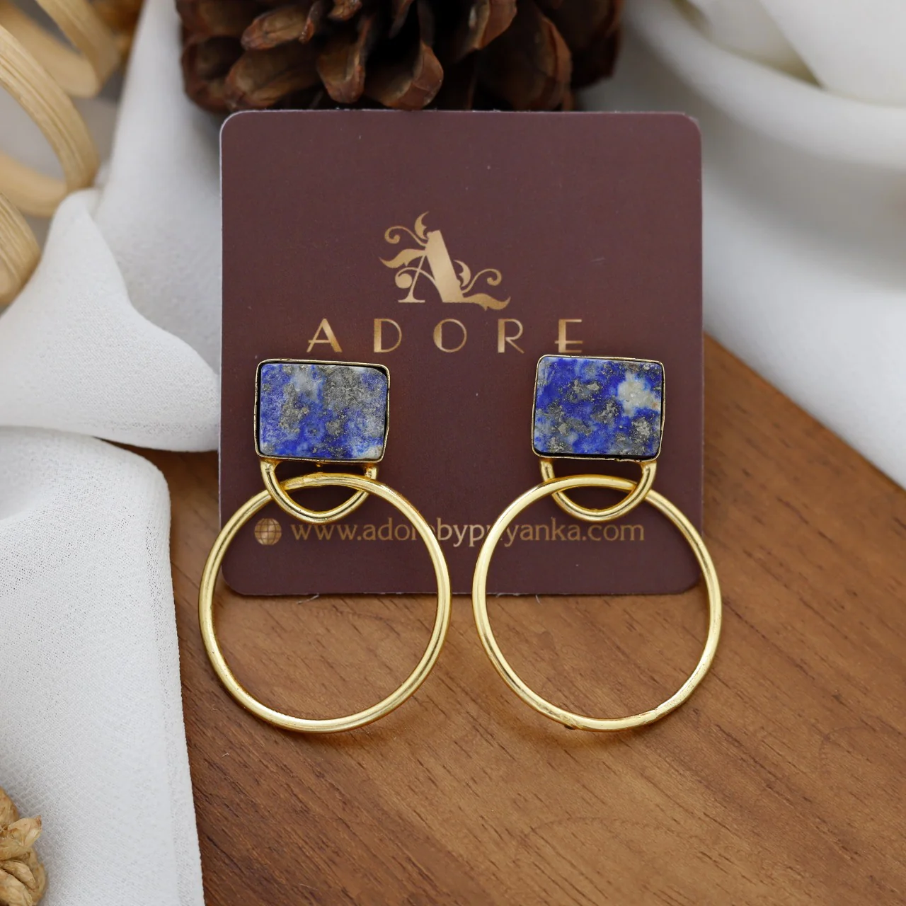 Naara Golden Circle Earring - Image 7