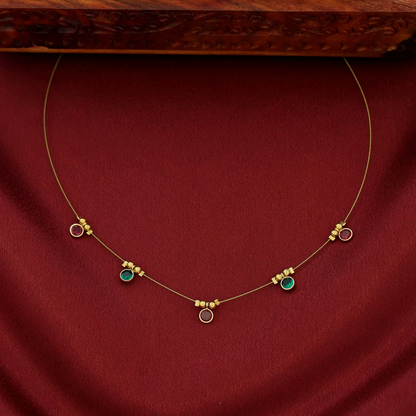 Naima Glossy Stone String Neckpiece - Image 10