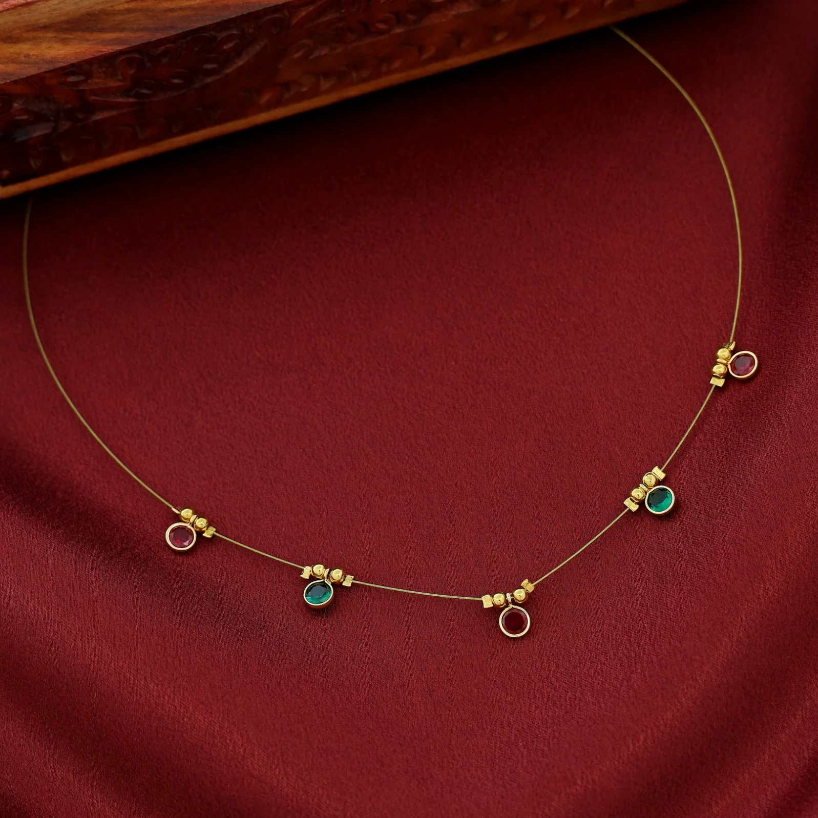 Naima Glossy Stone String Neckpiece - Image 11