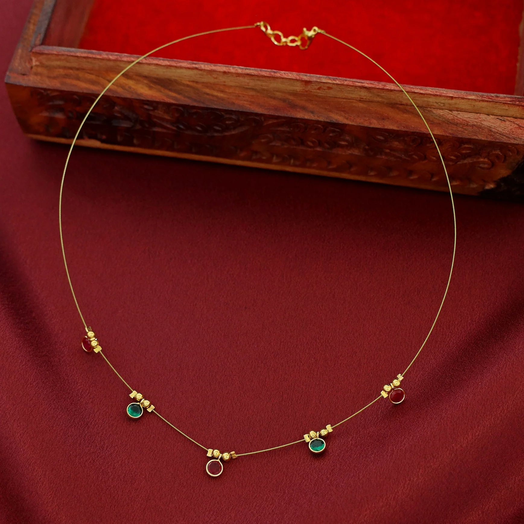Naima Glossy Stone String Neckpiece - Image 12