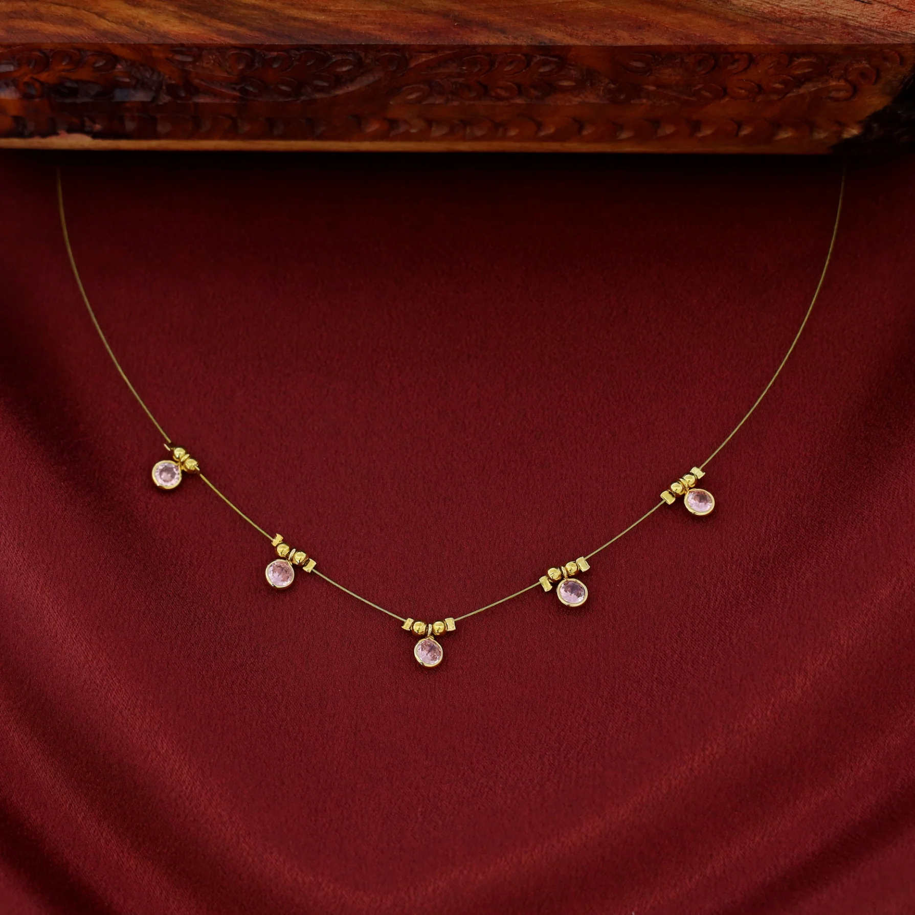 Naima Glossy Stone String Neckpiece - Image 3